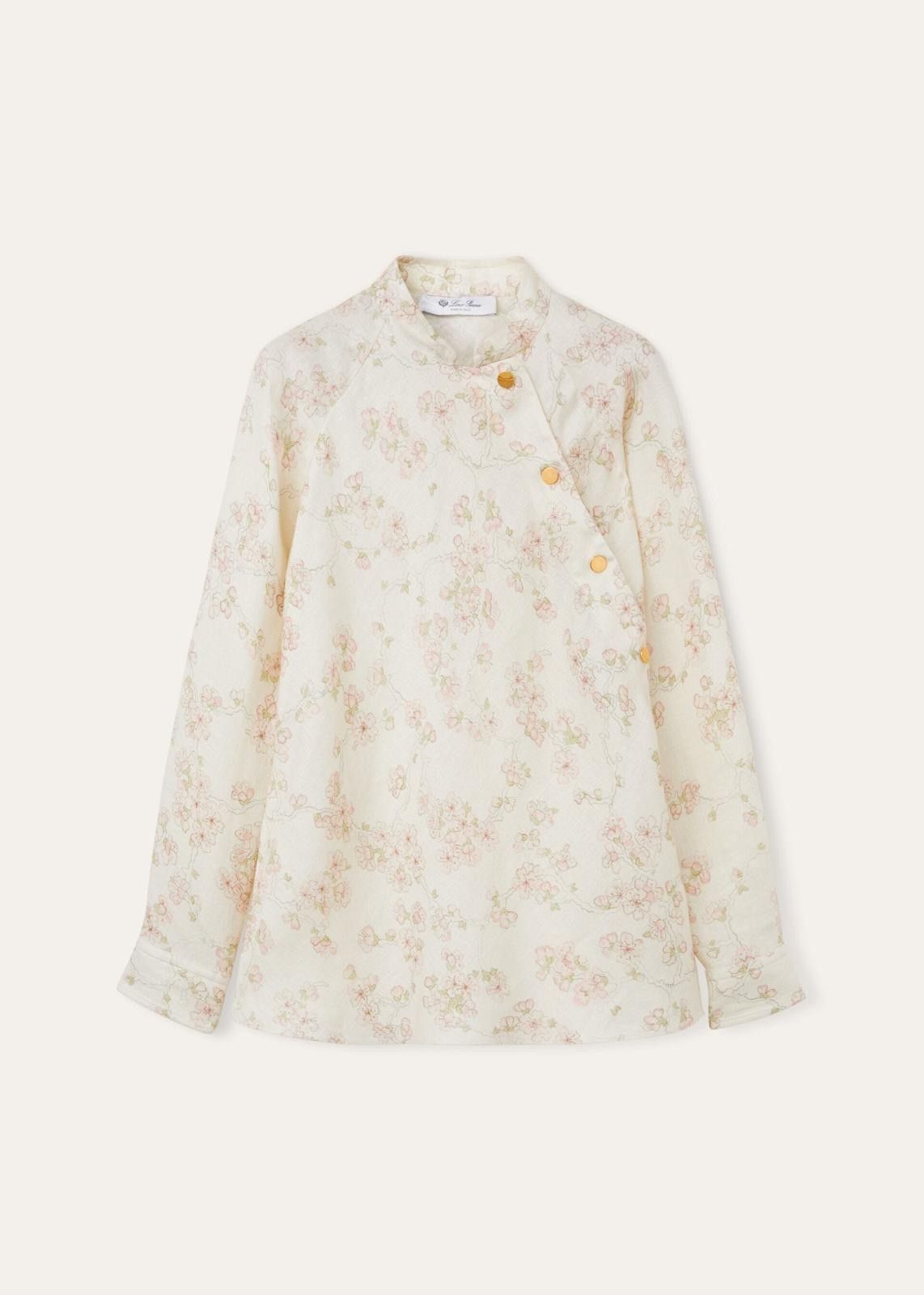 Loro Piana o1srvl11e0725 FAN6823 Klara Linen & Cotton Shirt Multicolor Size L / US 10 / IT 46 - 1 Thumbnail