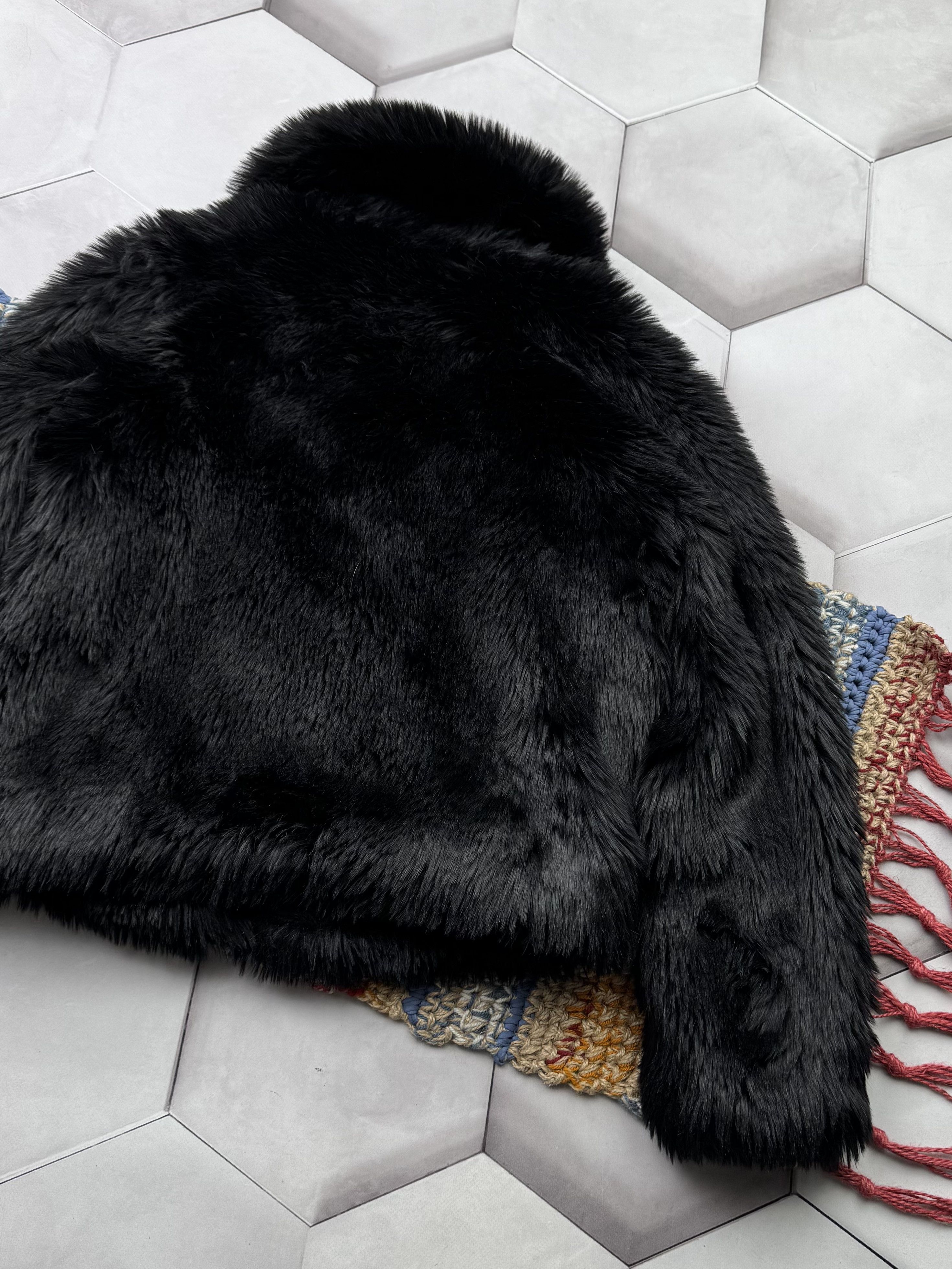 Vintage Vintage Cropped Faux Fur Jacket (E4) Size S / US 4 / IT 40 - 10 Thumbnail