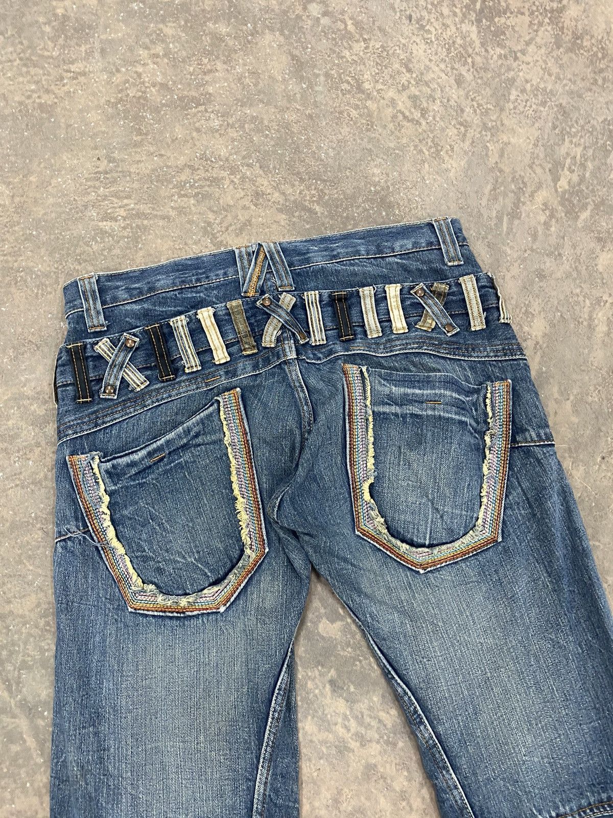 Japanese Brand 2000s DOUBLE WAIST JAPAN DENIM JEANS PUNK GRUNGE HYSTERIC Size US 33 - 11 Thumbnail