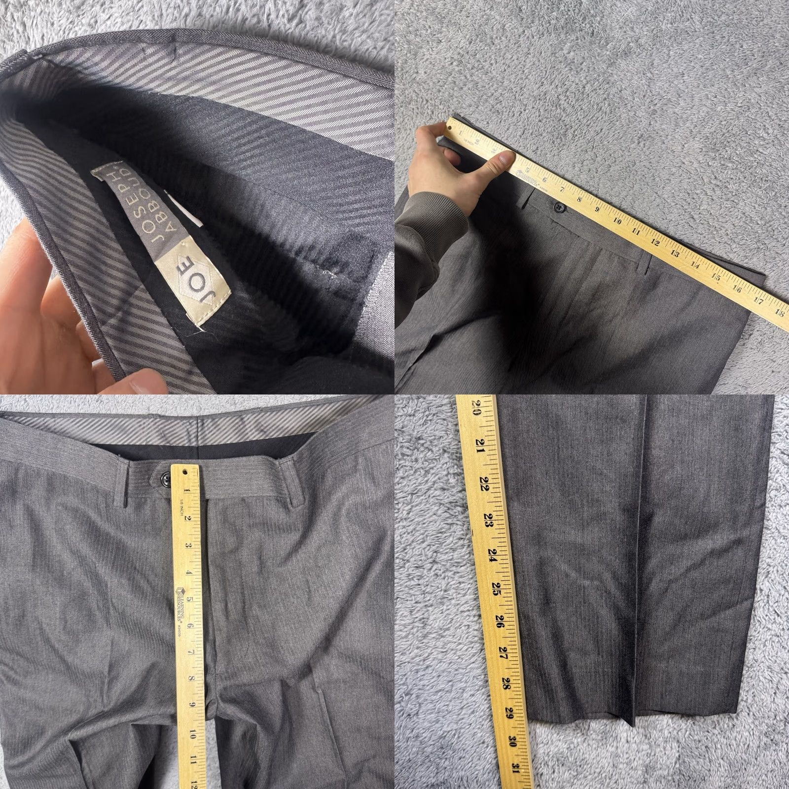 Joseph Abboud Joseph Abboud Suit - Mens 40S 34x29 Herringbone Peak Viscose Jacket Size 40R - 10 Thumbnail