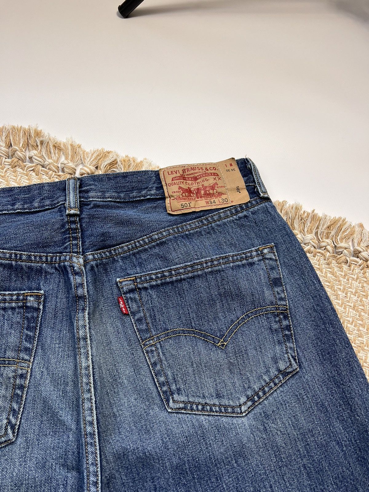 Levi's × Vintage Vintage 90s Levi's 501 Washed Light Blue Denim Jeans 36x30 Size US 36 / EU 52 - 7 Thumbnail