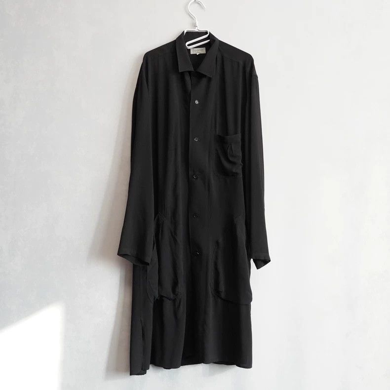 Yohji Yamamoto Yohji Yamamoto 13SS Triple Pocket Rayon Long Shirt 2505-Nex Size US XL / EU 56 / 4 - 1 Thumbnail