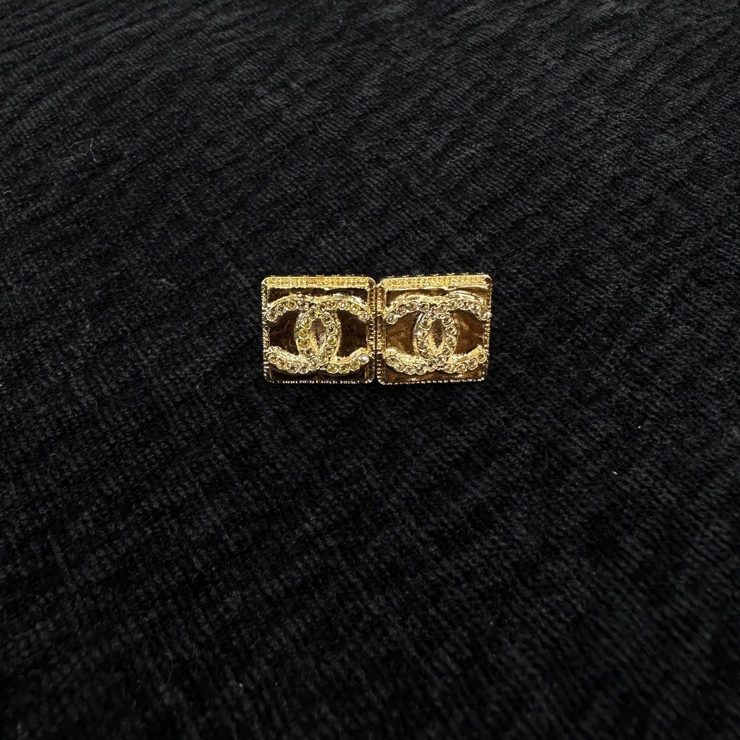 Chanel Chanel apr600 Crystal Logo Stud Earrings Size ONE SIZE - 2 Thumbnail