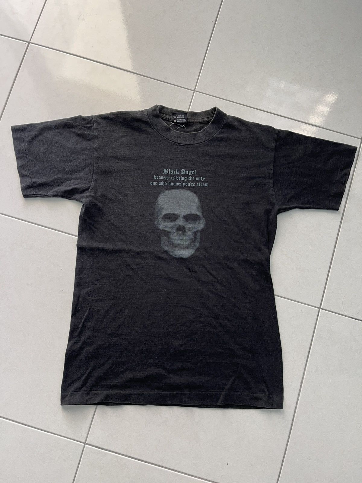 Vintage VINTAGE 90S BLACK ANGEL SKULLS TEE VERY RARE Size US M / EU 48-50 / 2 - 1 Thumbnail