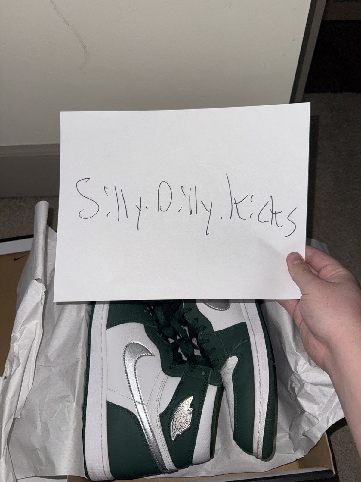 Jordan Brand × Nike Jordan 1 High Gorge Green Size US 11 / EU 44 - 9 Thumbnail