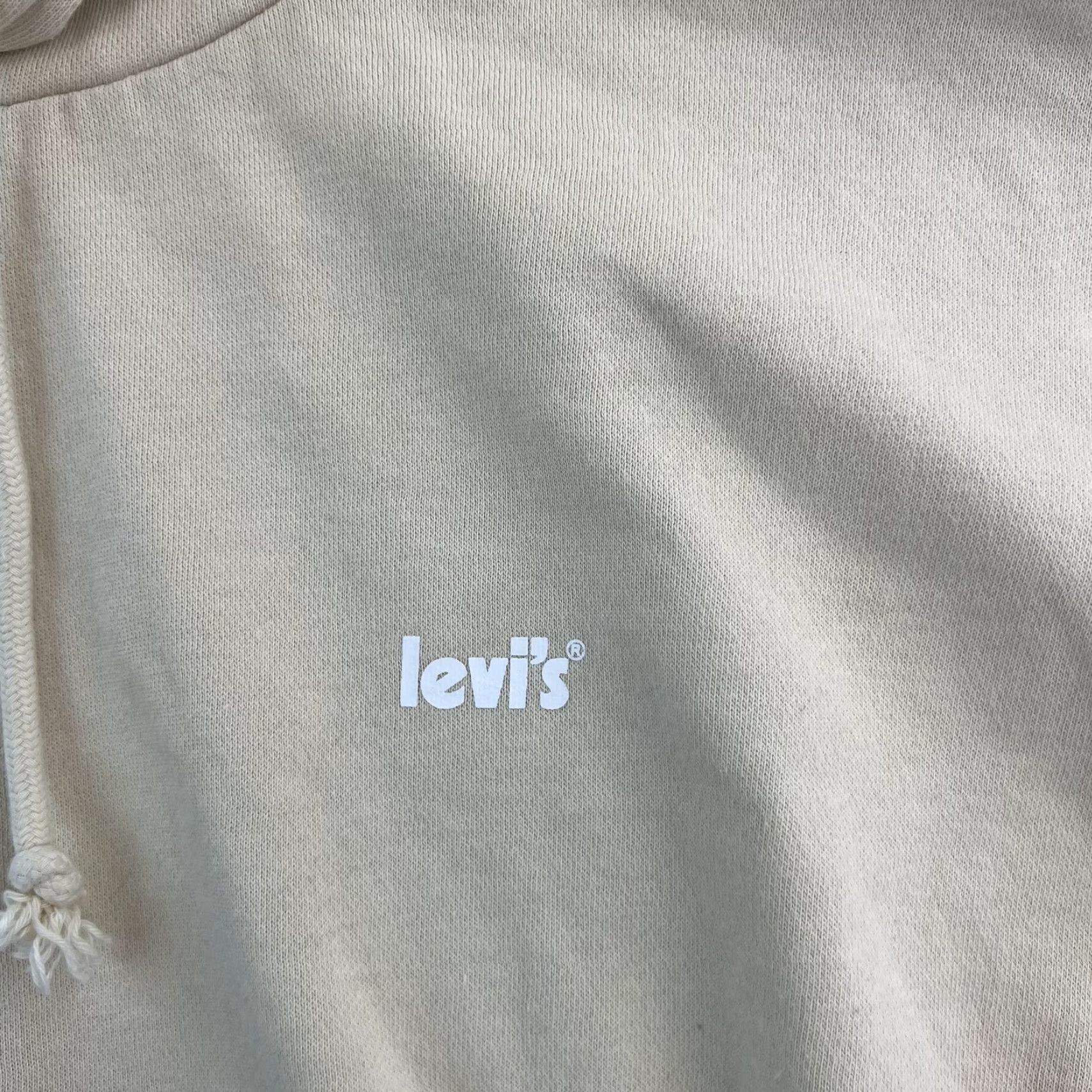 Levi's VINTAGE Levi's Hoodie Womens 2XL Beige Cropped Pullover Sweatshirt Logo Front Pocket Size XXL / US 16-18 / IT 52-54 - 7 Thumbnail