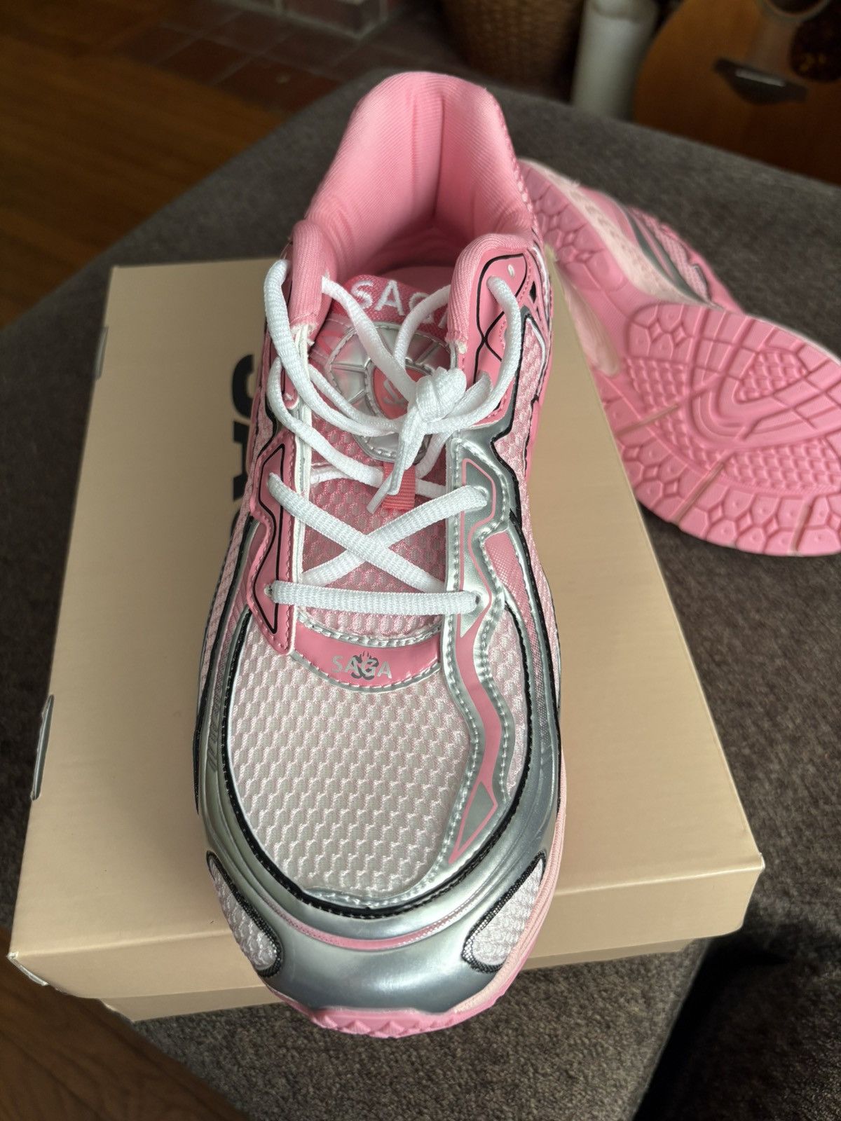 Other Sad Boy Saga Pink Ribbon Trainers Size US 13 / EU 46 - 2 Thumbnail
