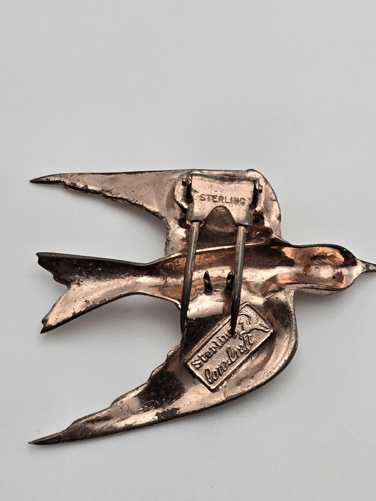 Other Vintage CoroCraft Pegasus Flying Swallow Fur/Dress Clip Size ONE SIZE - 2 Thumbnail