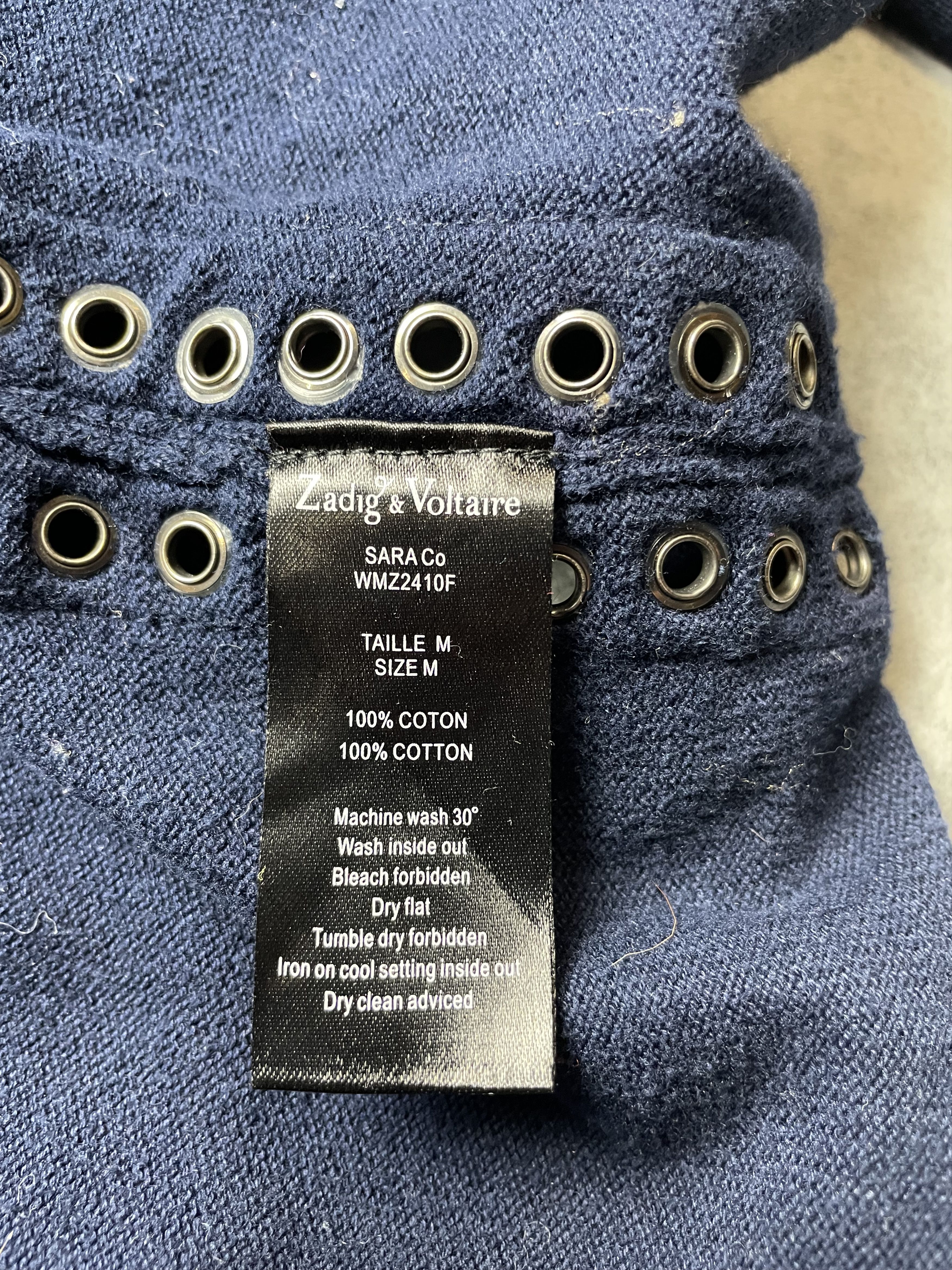 Zadig & Voltaire Zadig & Voltaire Navy Blue Cotton Open Coat Cardigan Size M / US 6-8 / IT 42-44 - 9 Thumbnail