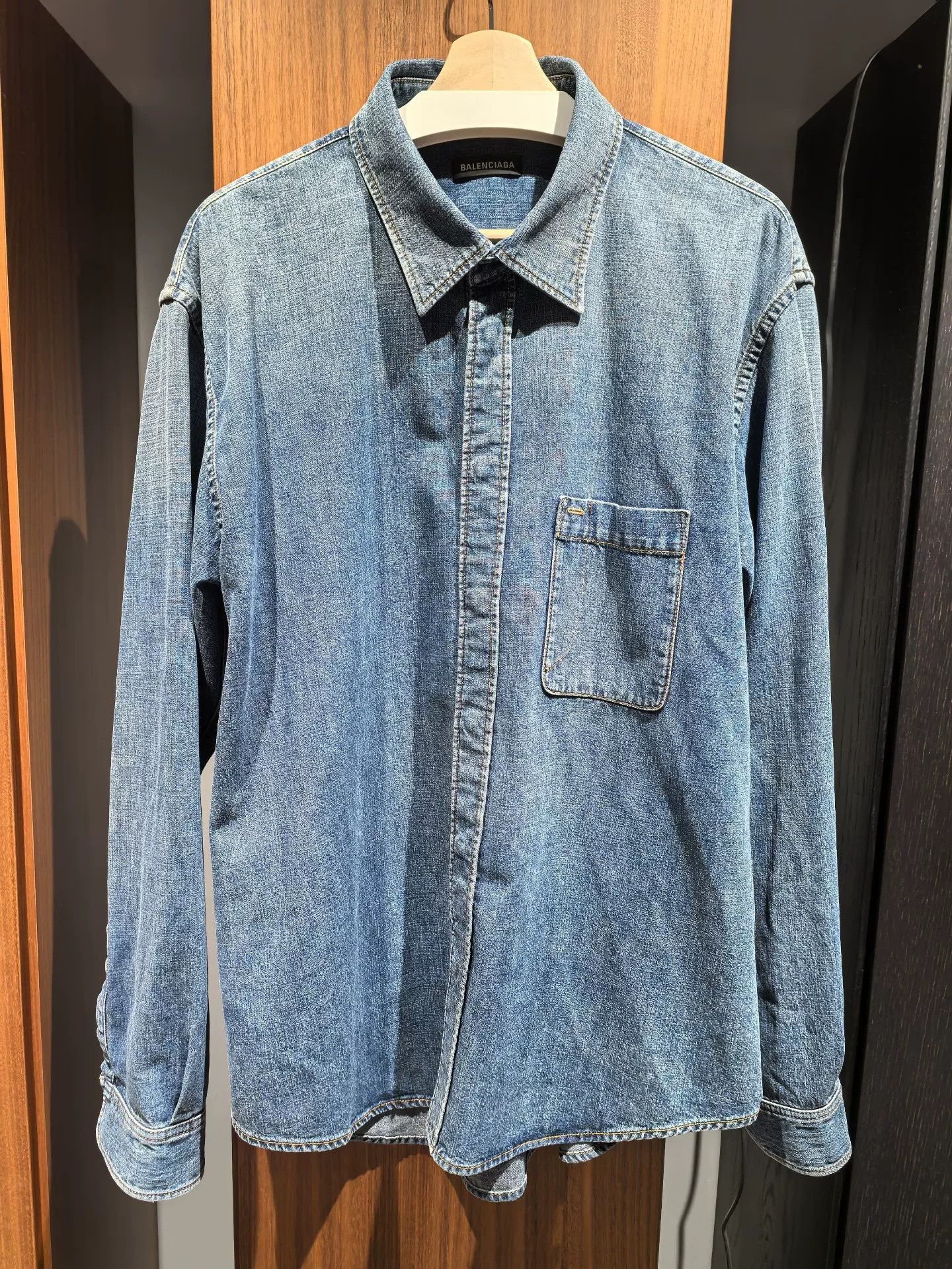 DEFEND PARIS balenciaga denim shirt jacket with logo Size US M / EU 48-50 / 2 - 2 Thumbnail