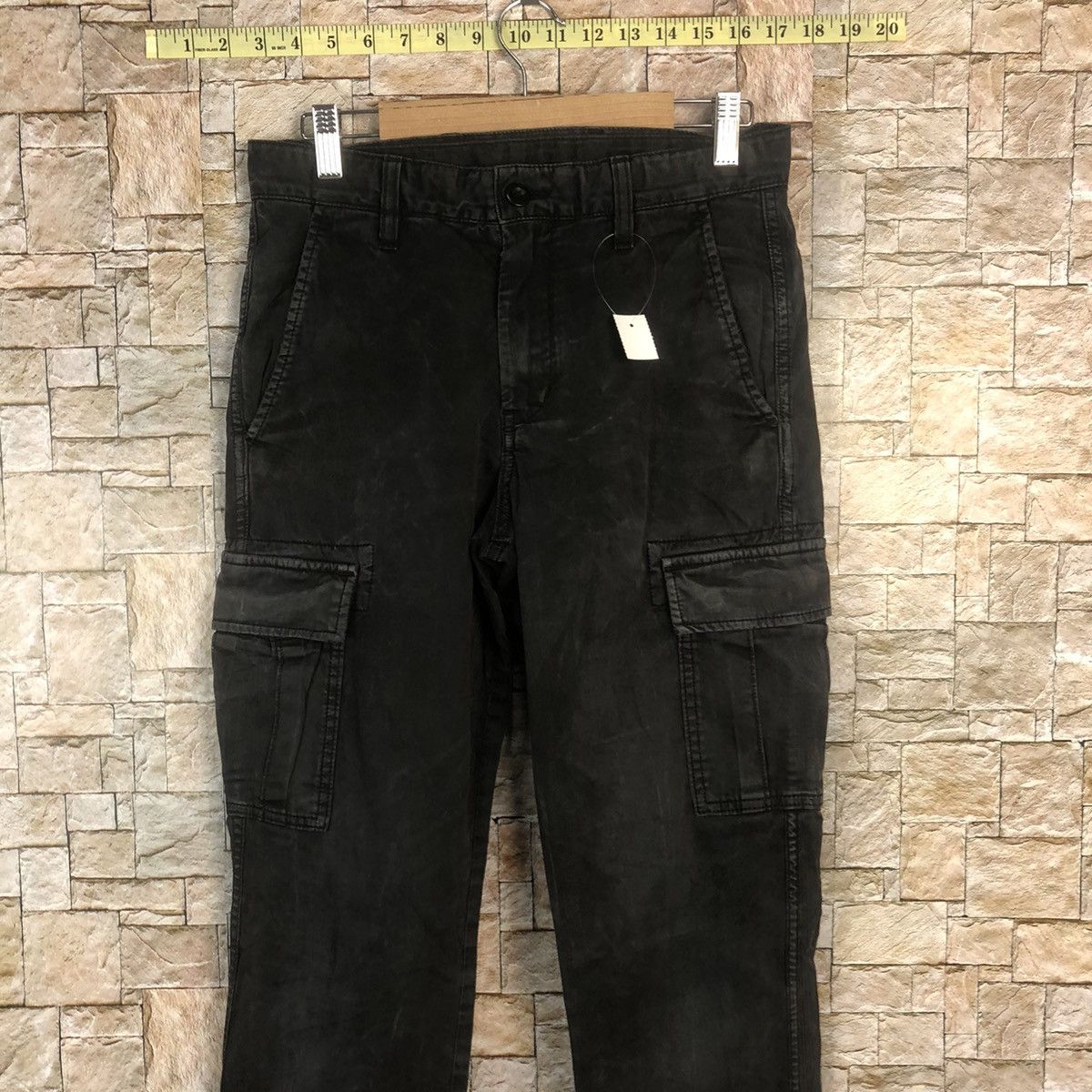 Faded Glory × Japanese Brand Uniqlo Black faded Cargo Multipocket Pants #A746 Size US 28 / EU 44 - 5 Thumbnail