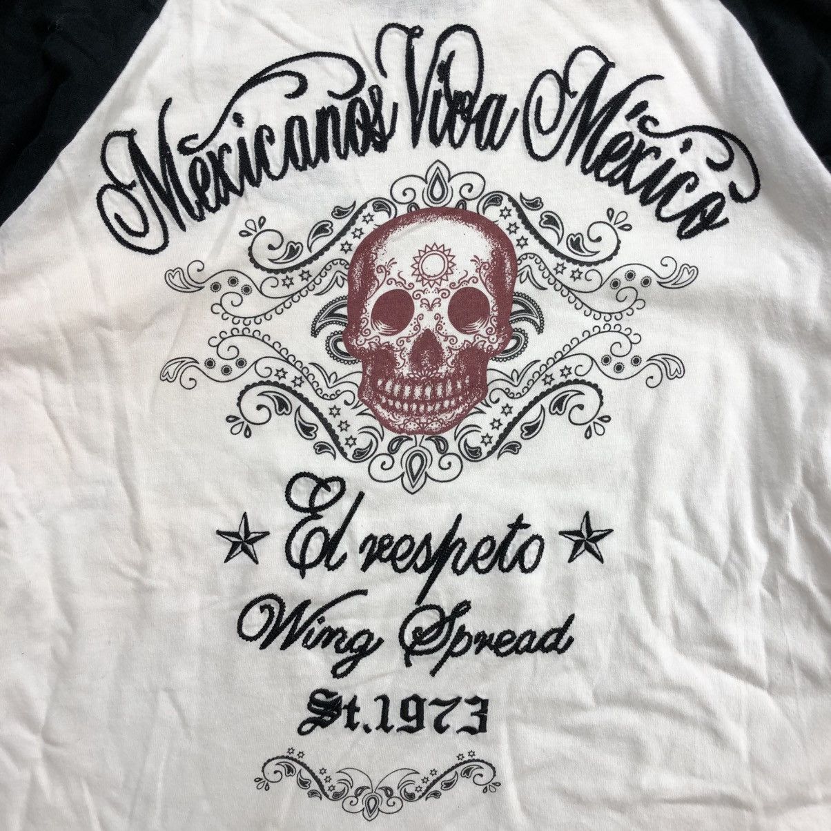 If Six Was Nine × Japanese Brand × Le Grande Bleu (L.G.B.) 2000s Wing Spread Skulls Cross LGB Embroidered Longsleeve Size US M / EU 48-50 / 2 - 3 Thumbnail