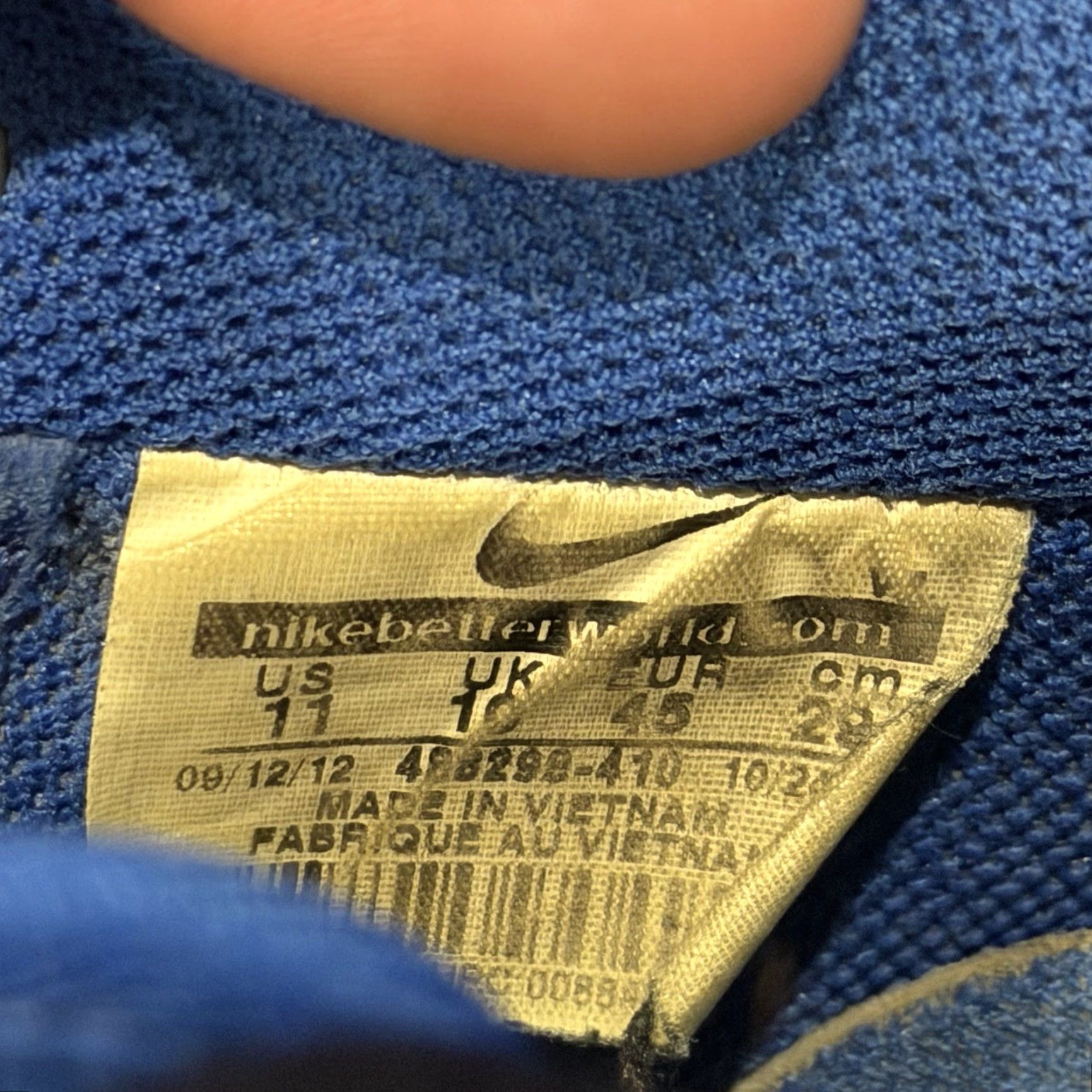Nike Nike Air Force 1 488298-410 Snake Skin Blue White Mens 11 Low Top DISTRESSED Sneaker Size US M / EU 48-50 / 2 - 7 Thumbnail