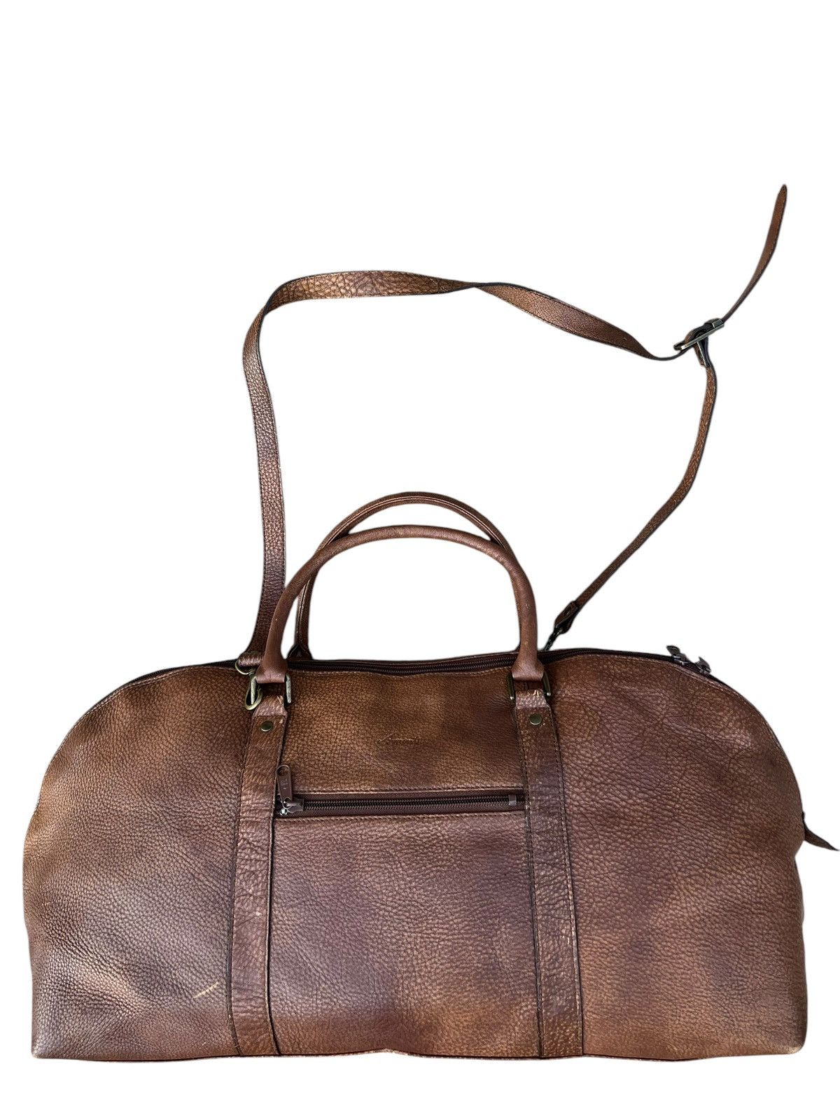 Leather AMONT Japan Patina Leather 2 Way Weekender Bag Size ONE SIZE - 6 Thumbnail