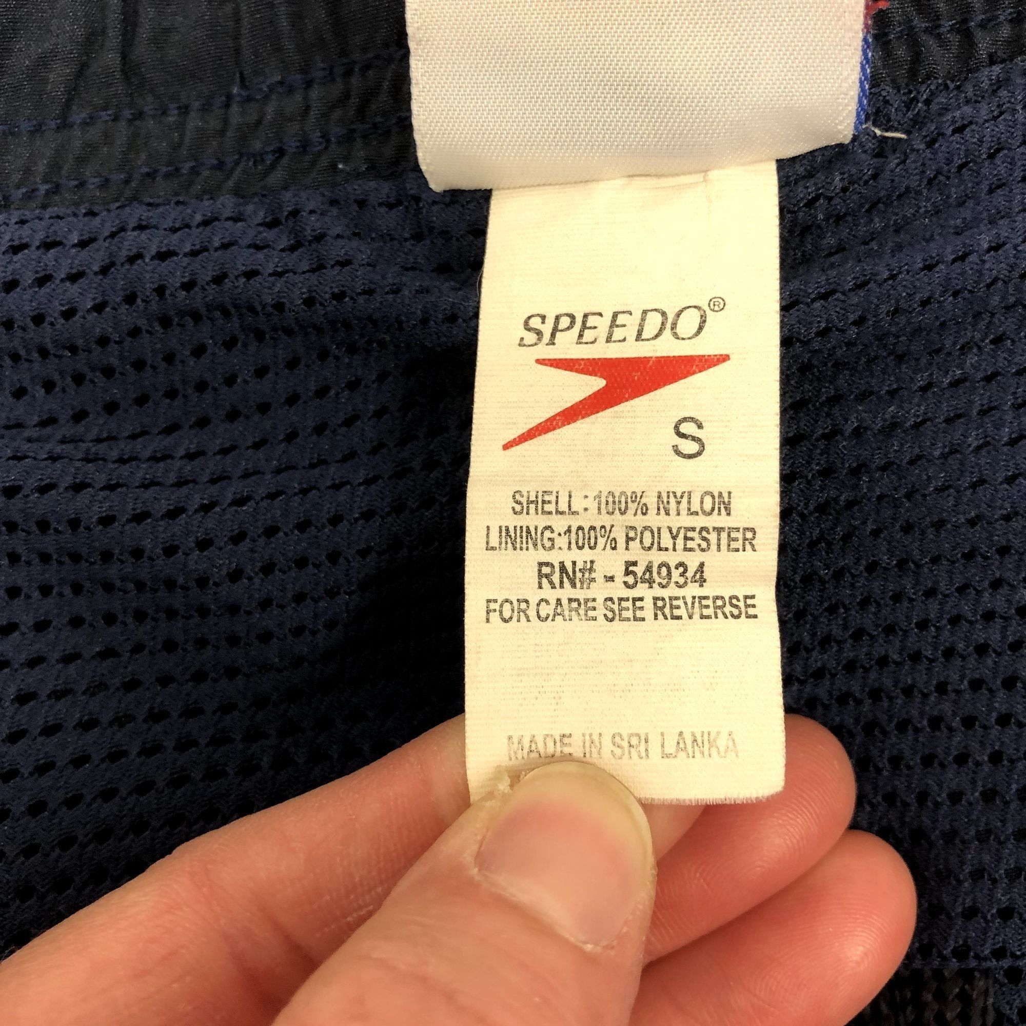 Speedo Vtg Speedo Navy Blue SPRINTERS Nylon Running Shorts Size US 34 / EU 50 - 6 Thumbnail