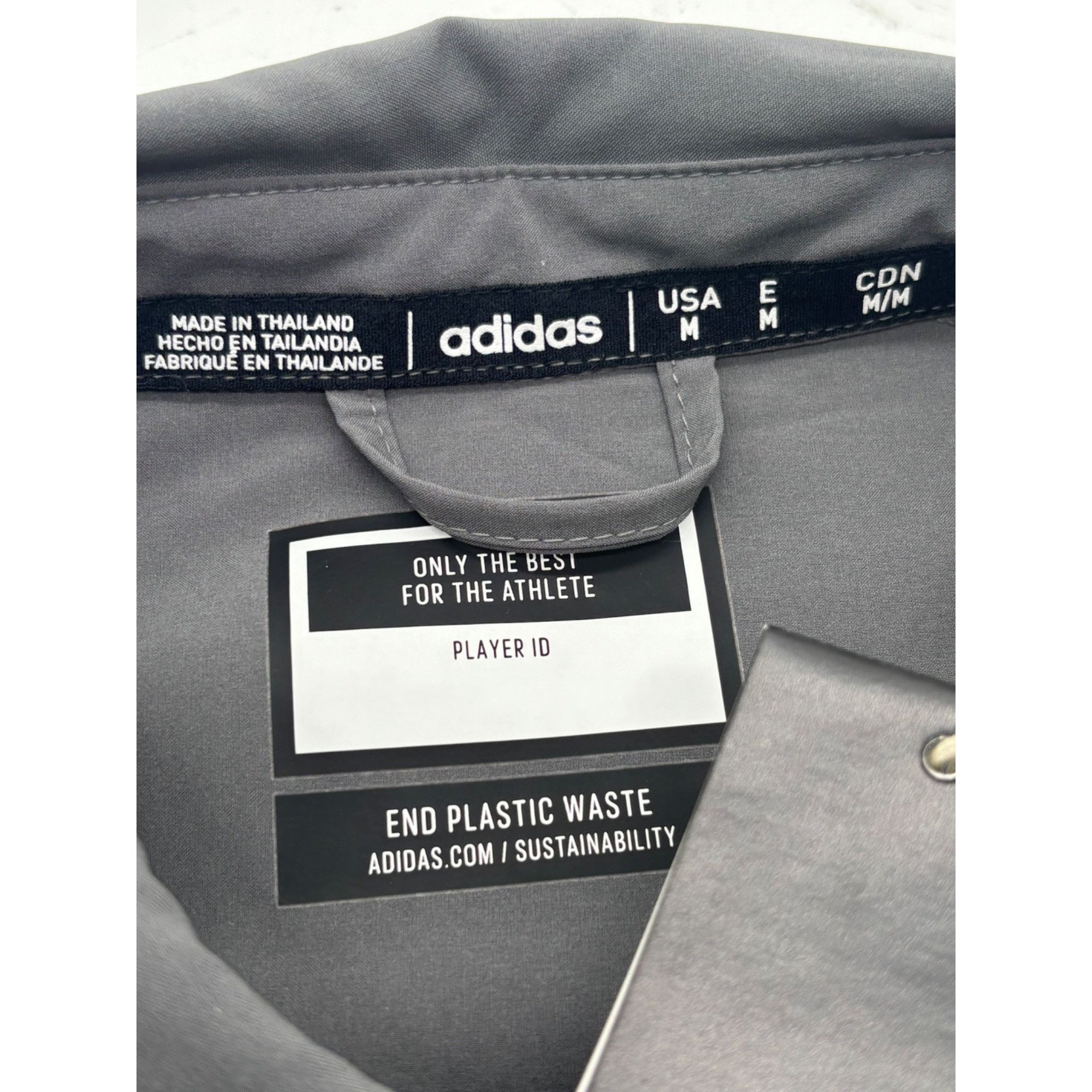 Adidas Adidas Men’s Short-Sleeve Button-Up Polo Shirt, Sz. M, Gray Size M / US 6-8 / IT 42-44 - 8 Thumbnail