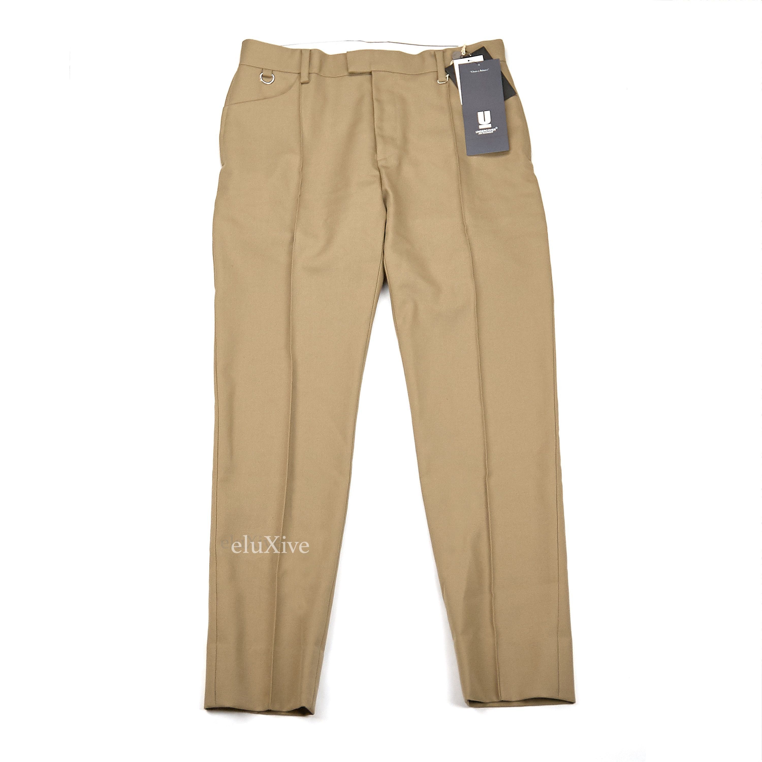 Undercover Undercover Tan Front Stitch 100% Wool Pants Trousers Size US 32 / EU 48 - 1 Preview