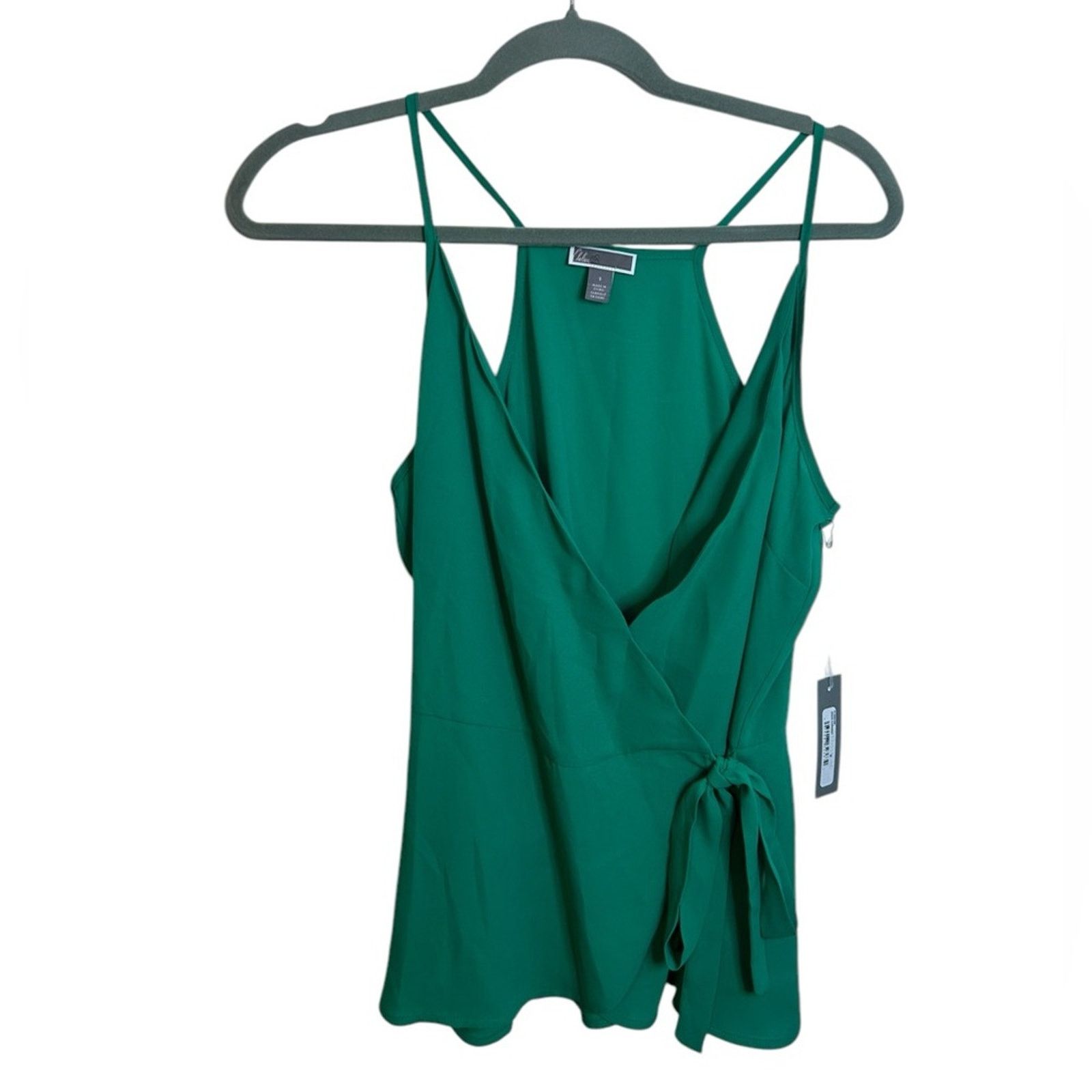 Other NWT Chelsea 28 Parakeet Green Scalloped Wrap Top Size S / US 4 / IT 40 - 1 Thumbnail