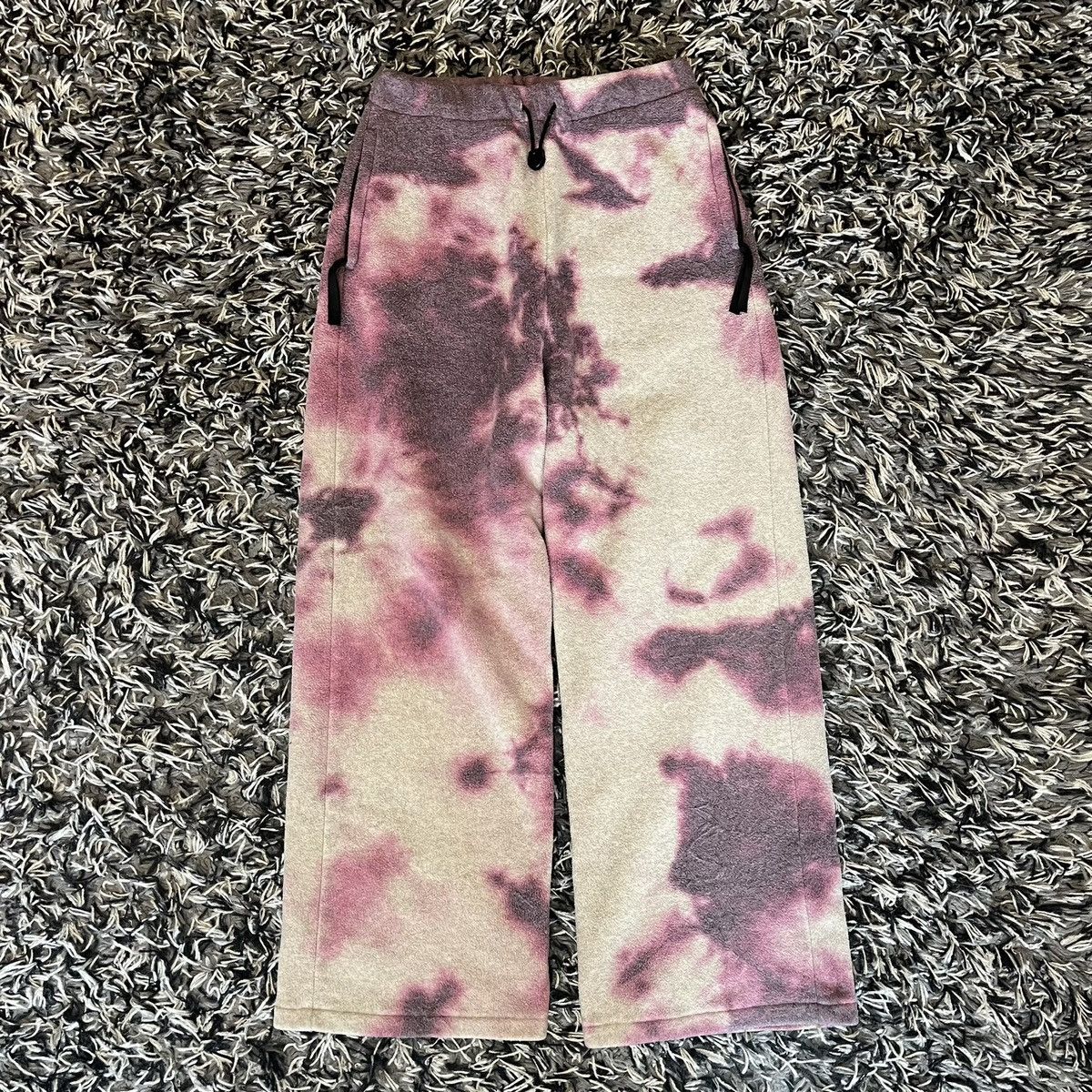 Image of Kapital Purple Tie Dye Fleece Pants, Men's (Size 30)