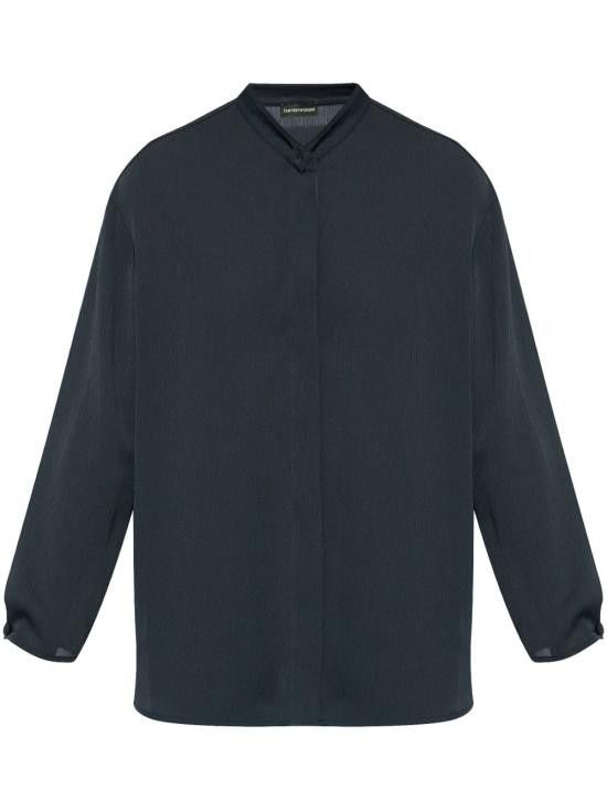 Emporio Armani EMPORIO ARMANI Women Shirts EW000863 AF12521UB081 Blue Size XL / US 12-14 / IT 48-50 - 1 Thumbnail