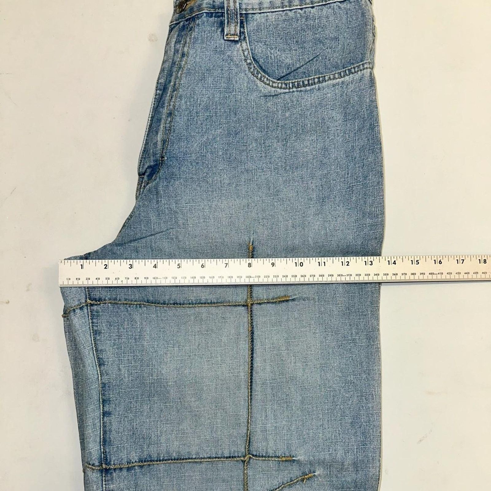 Vintage Vintage baggy y2k xclusive light blue unique embroidered Size US 34 / EU 50 - 6 Thumbnail