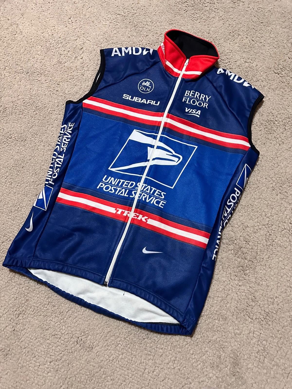 Nike Nike USPS Tour de France Lance Armstrong Team Cycling Vest Size US M / EU 48-50 / 2 - 2 Thumbnail