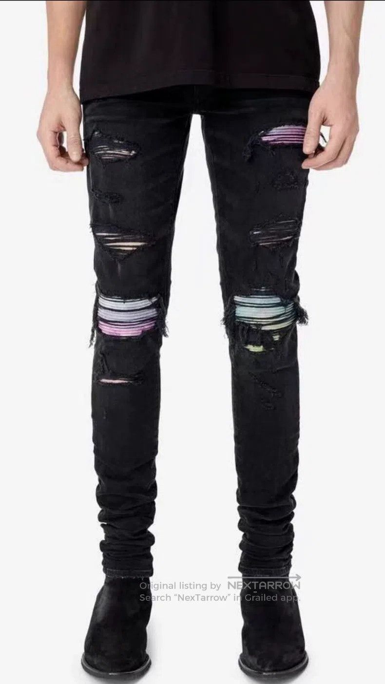Amiri Amiri Classic Colorful Patchwork Black Bull Size US 30 / EU 46 - 6 Thumbnail