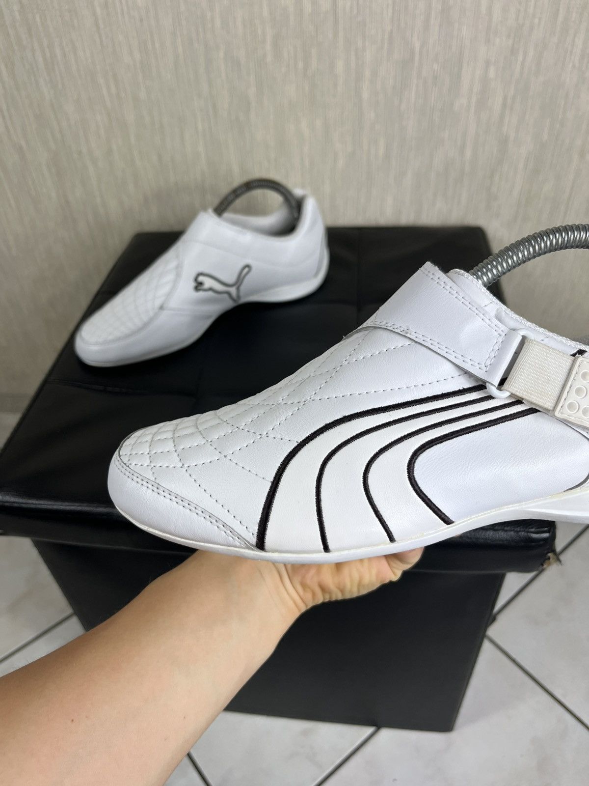 Puma × Vintage Vintage Puma y2k velcro shoes leather sneakers speed cat low Size US 7 / EU 40 - 14 Thumbnail