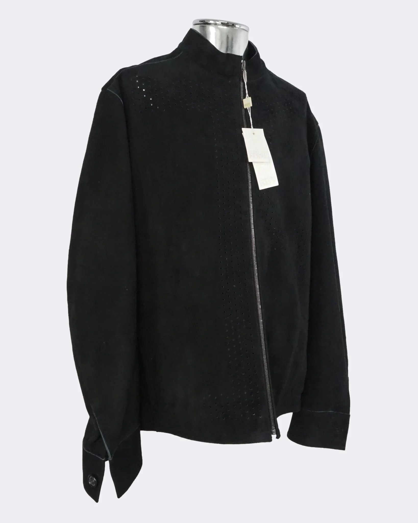 Gianfranco Ferre Men's Gianfranco Ferre Perforated Suede leather Jacket $1150 Size US XXL / EU 58 / 5 - 9 Thumbnail