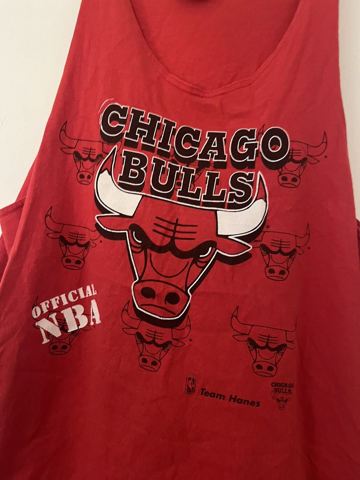 Hanes × NBA × Vintage Vintage 90s Chicago Bulls Adult Tank Top Shirt Size US L / EU 52-54 / 3 - 3 Thumbnail