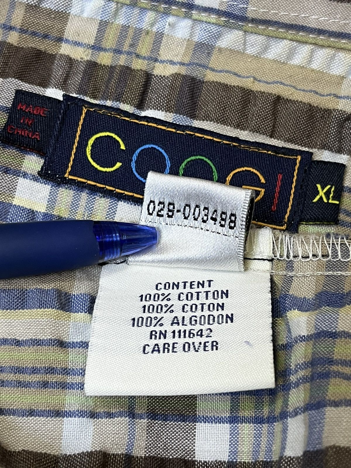 Coogi COOGI CHECK SHORT SLEEVE BUTTON UPS SHIRT Size US XL / EU 56 / 4 - 12 Thumbnail