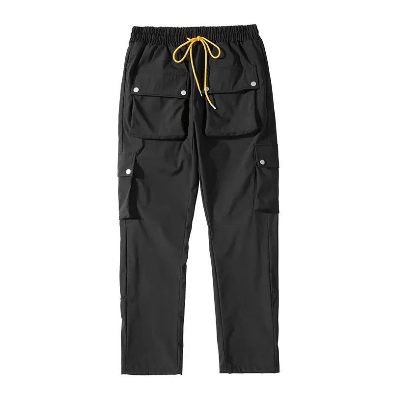 image of Vintage Streetwear Jogger Cargo Pants Trousers in Black, Men's (Size 32)