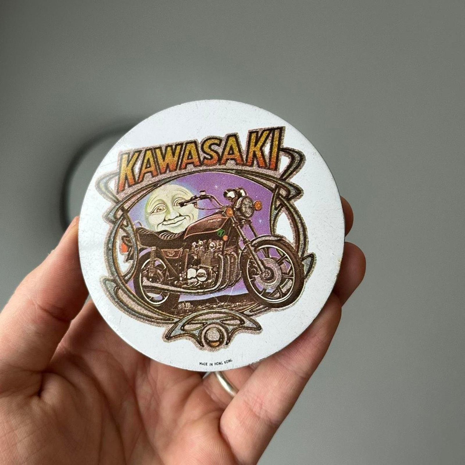 Japanese Brand × Other × Vintage Vintage 60s 70s Kawasaki Moon Motorcycle Metal Button Pin Size ONE SIZE - 4 Thumbnail