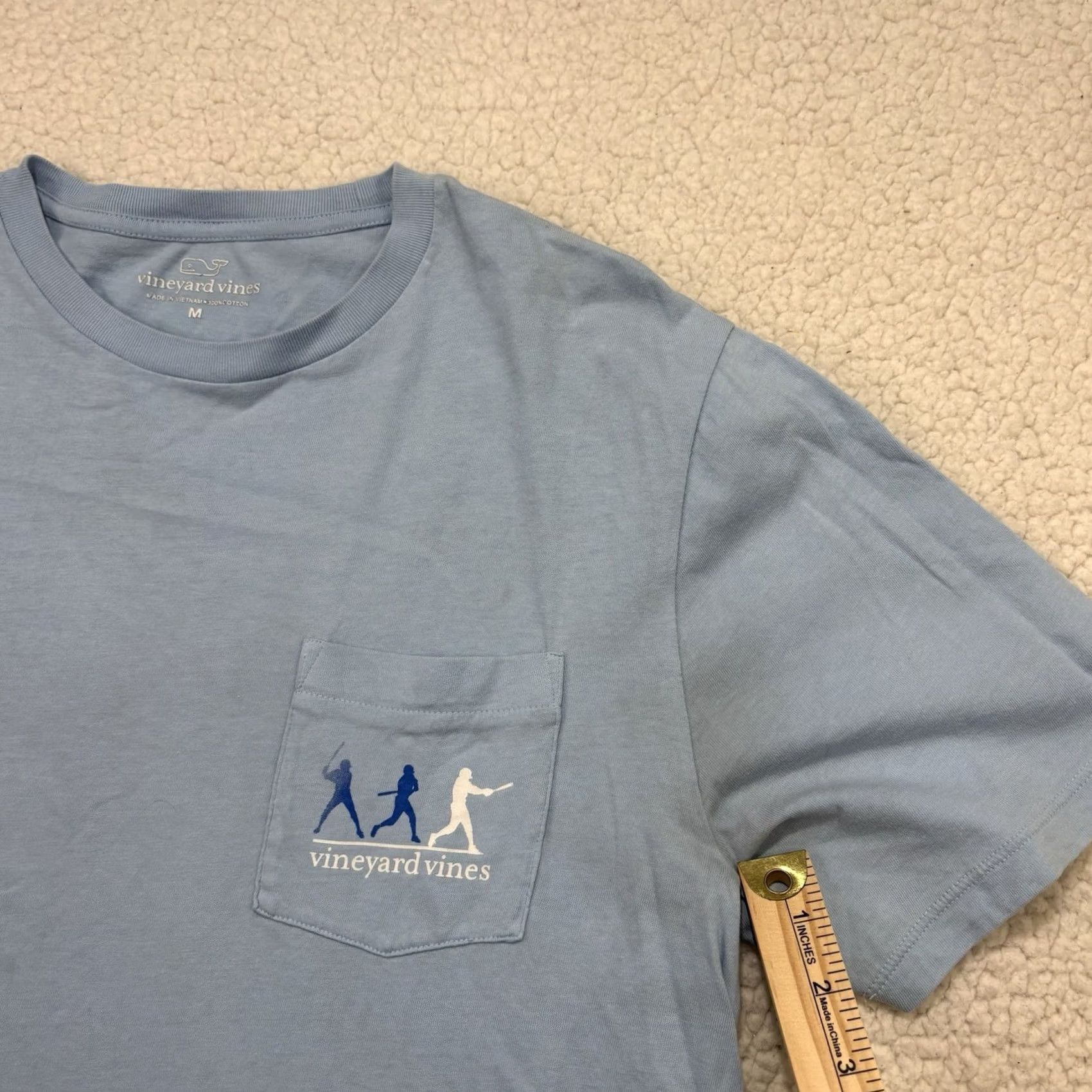 Vineyard Vines Vineyard Vines T-Shirt Blue Baseball Pocket Short Sleeve Men’s M Whale Tee Size US M / EU 48-50 / 2 - 6 Thumbnail