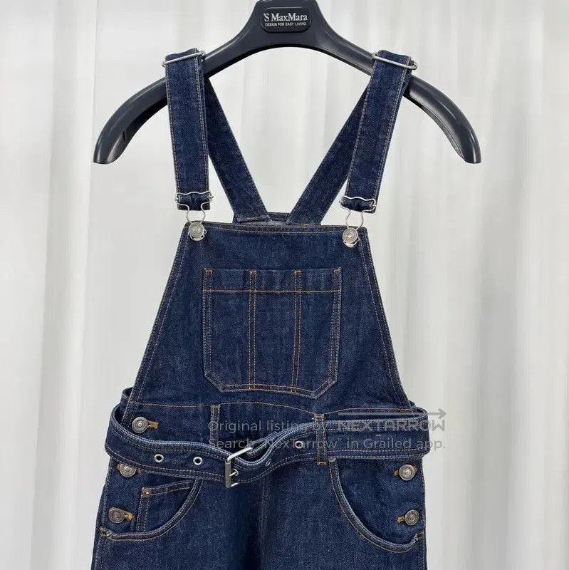 Dior Dior Blue Denim Overalls with Logo Embroidery . Size 23" - 3 Thumbnail