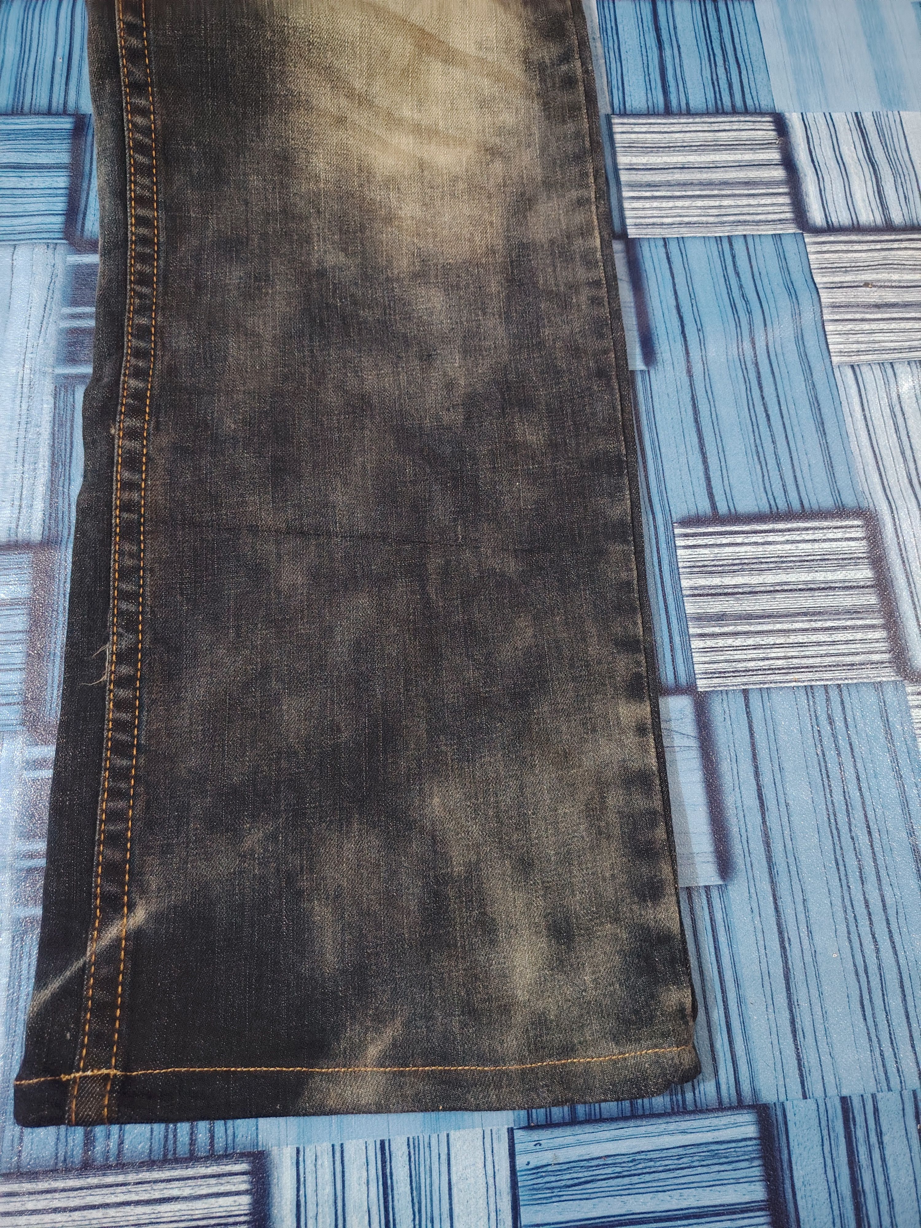 Rock Revival Japanese Cloud72 Denim Distressed Flared Jeans Cross Pocket Size US 40 / EU 56 - 3 Thumbnail