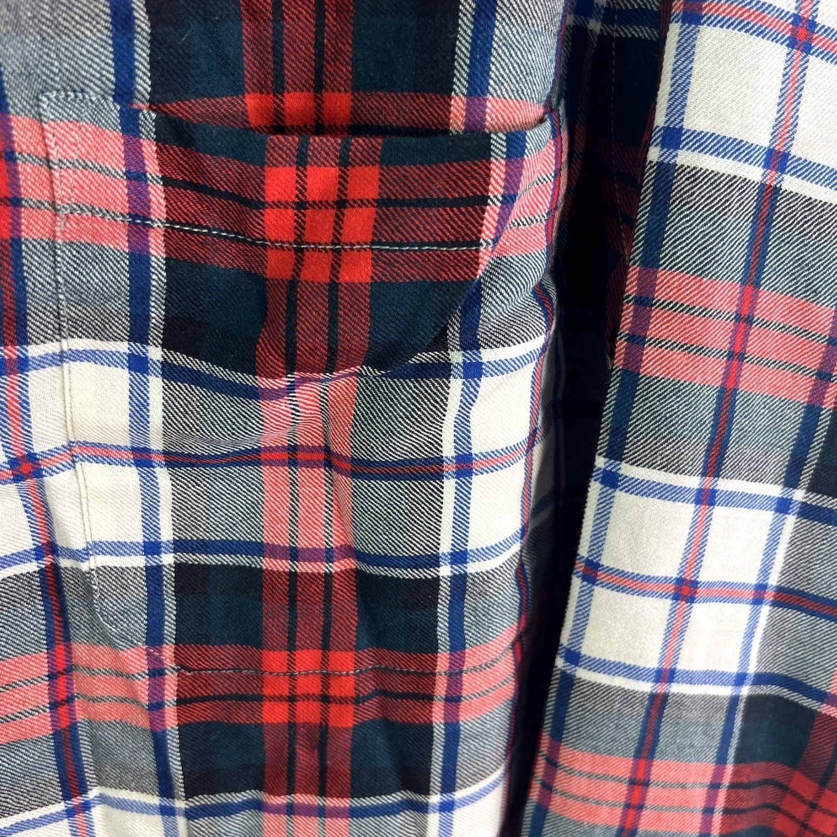 Vintage Vintage Raleigh's Mens Plaid Wool Blend Flannel Shirt Size L Casual CasualWear Outdoors Blue Dusty 90s Size US L / EU 52-54 / 3 - 2 Thumbnail