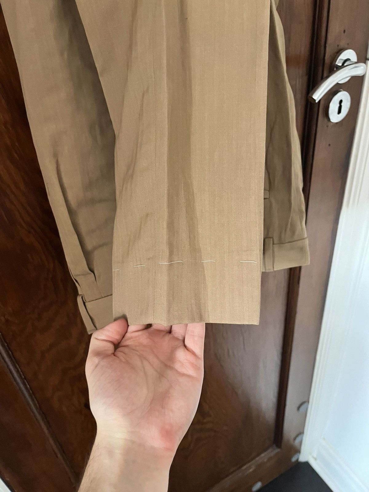 Brunello Cucinelli Brunello cucinelli light brown / tan wool-linen size 38/it48 Size 38R - 10 Thumbnail