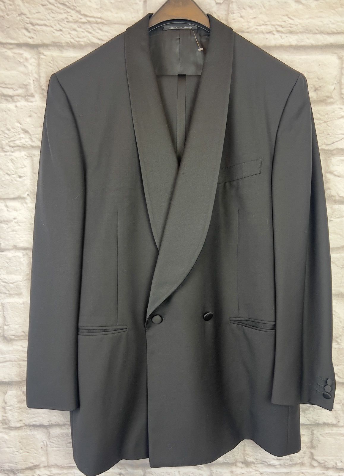 Canali Canali Black Double-Breasted Tuxedo Suit Size 42L - 2 Thumbnail