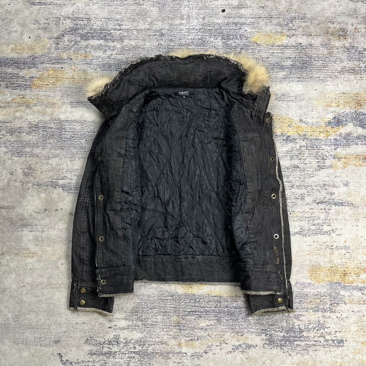 In The Attic × Japanese Brand × Le Grande Bleu (L.G.B.) In The Attic fur bono denim jacket lgb goa vkei style Size US M / EU 48-50 / 2 - 10 Thumbnail