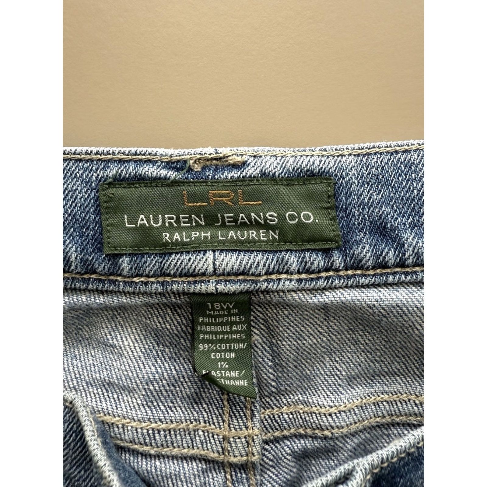 Ralph Lauren Lauren Ralph Lauren Womens 18W Blue Denim Jeans Classic Straight Leg Casual 90s Preppy Size 40" / US 18 - 4 Thumbnail