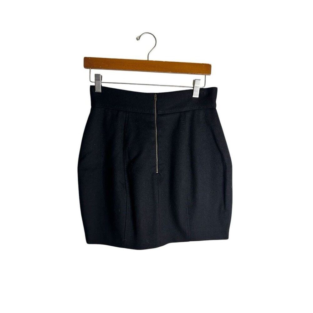 Stella McCartney Stella McCartney Women's IT 42 US 6 Mini Skirt Black Wool C Size 28" / US 6 / IT 42 - 2 Thumbnail