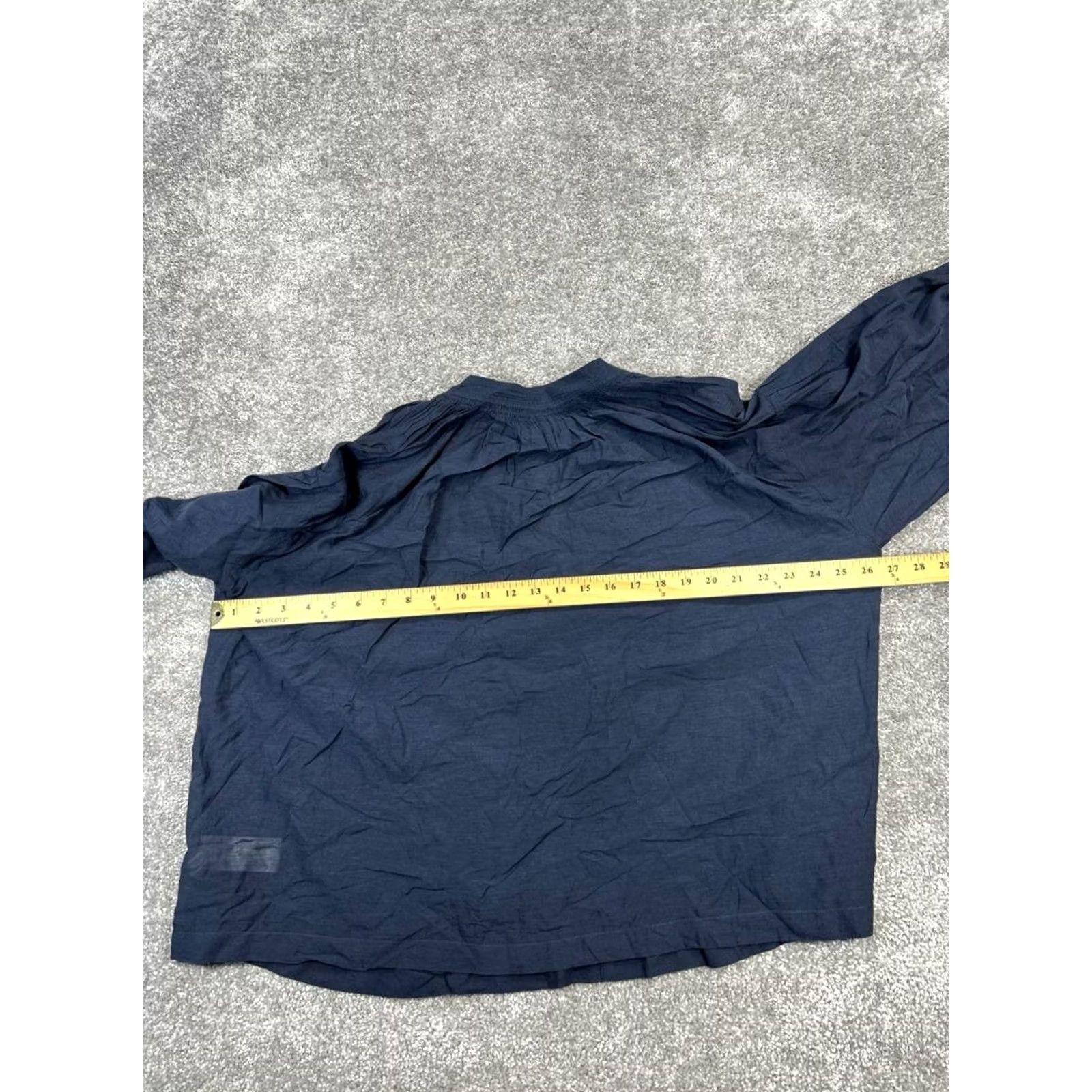 Madewell Madewell Shirt Womens Medium Blue Cotton Blend Blouse Size M / US 6-8 / IT 42-44 - 7 Thumbnail