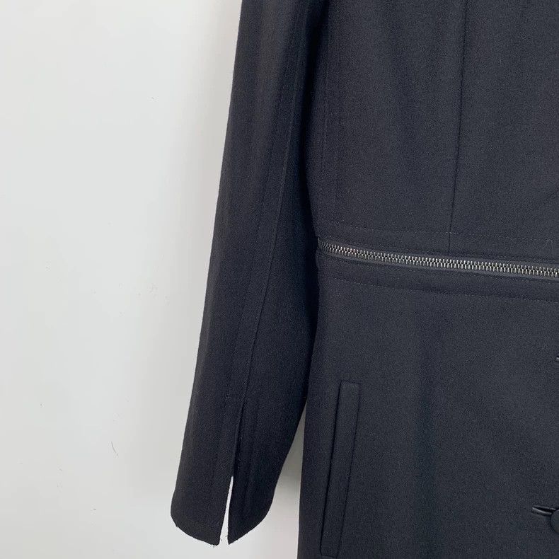Fendi FENDI Black Wool Lapel Single Breasted Long Coat Size XXS / US 00 / IT 34 - 4 Thumbnail