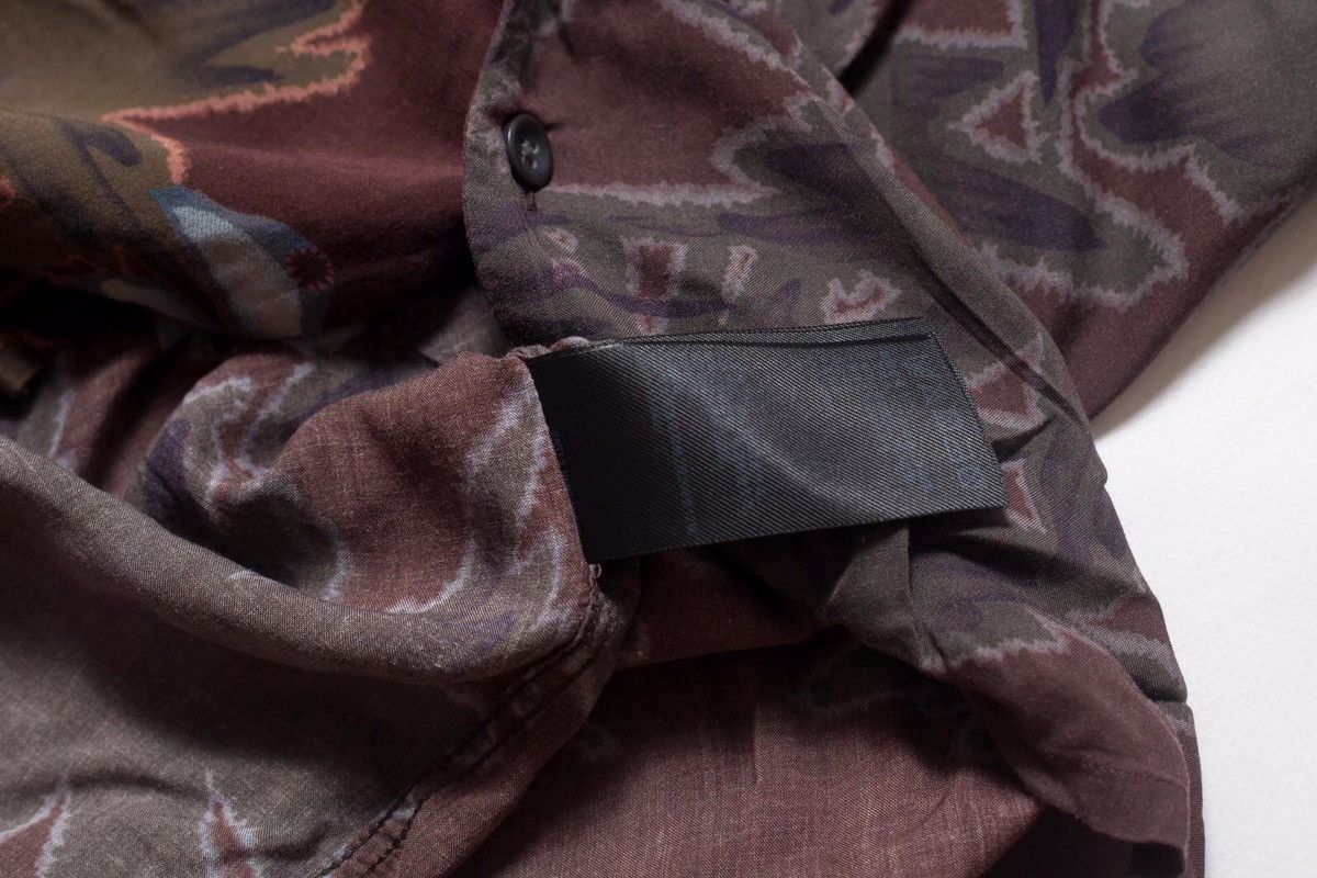 Allsaints ALL SAINTS Brown Camo Short Sleeve Zapata Viscose Shirt Size US L / EU 52-54 / 3 - 4 Thumbnail