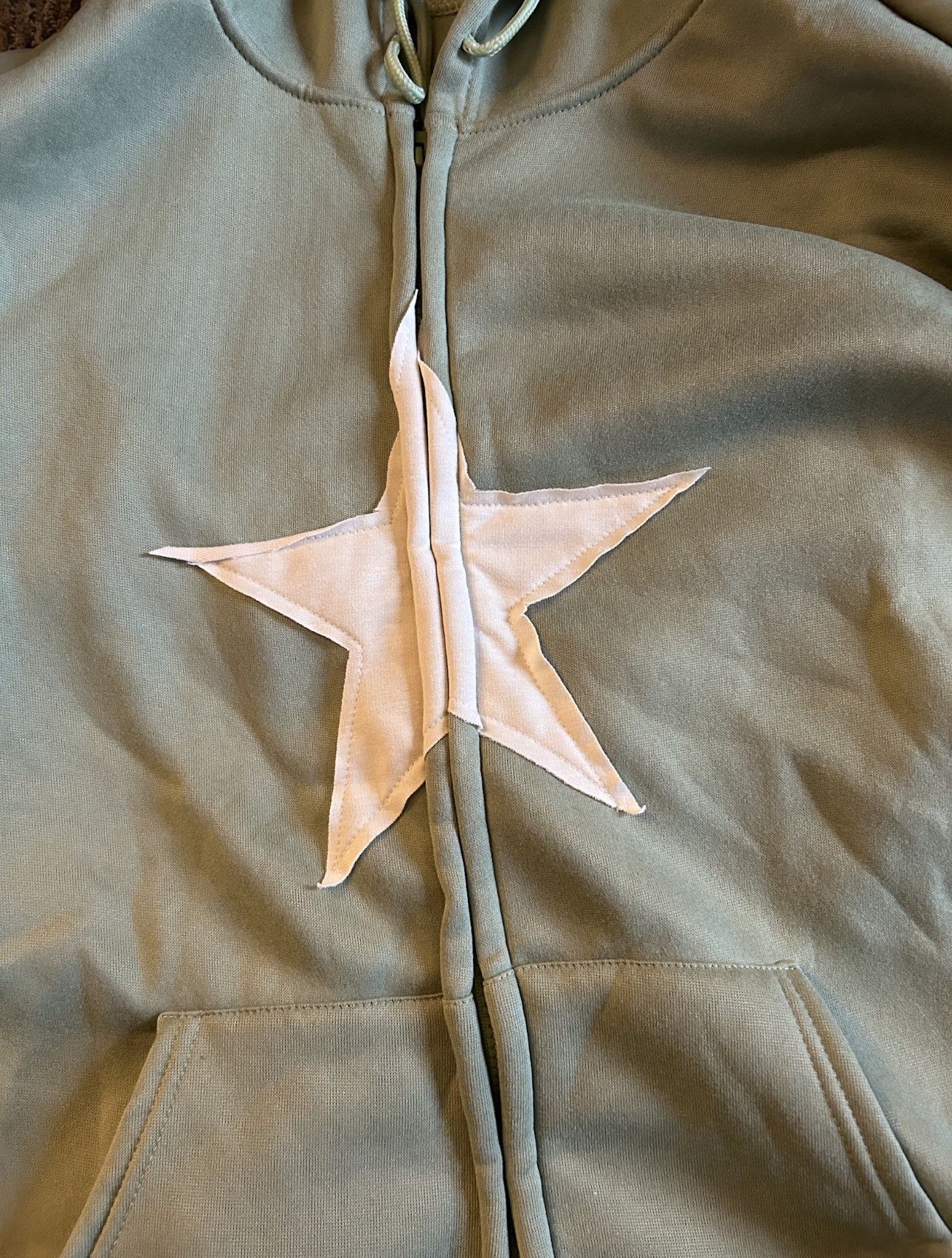 Vintage Unisex Y2k Hip Hop Zipper Sweatshirt Harajuku with Stars Size US L / EU 52-54 / 3 - 8 Thumbnail