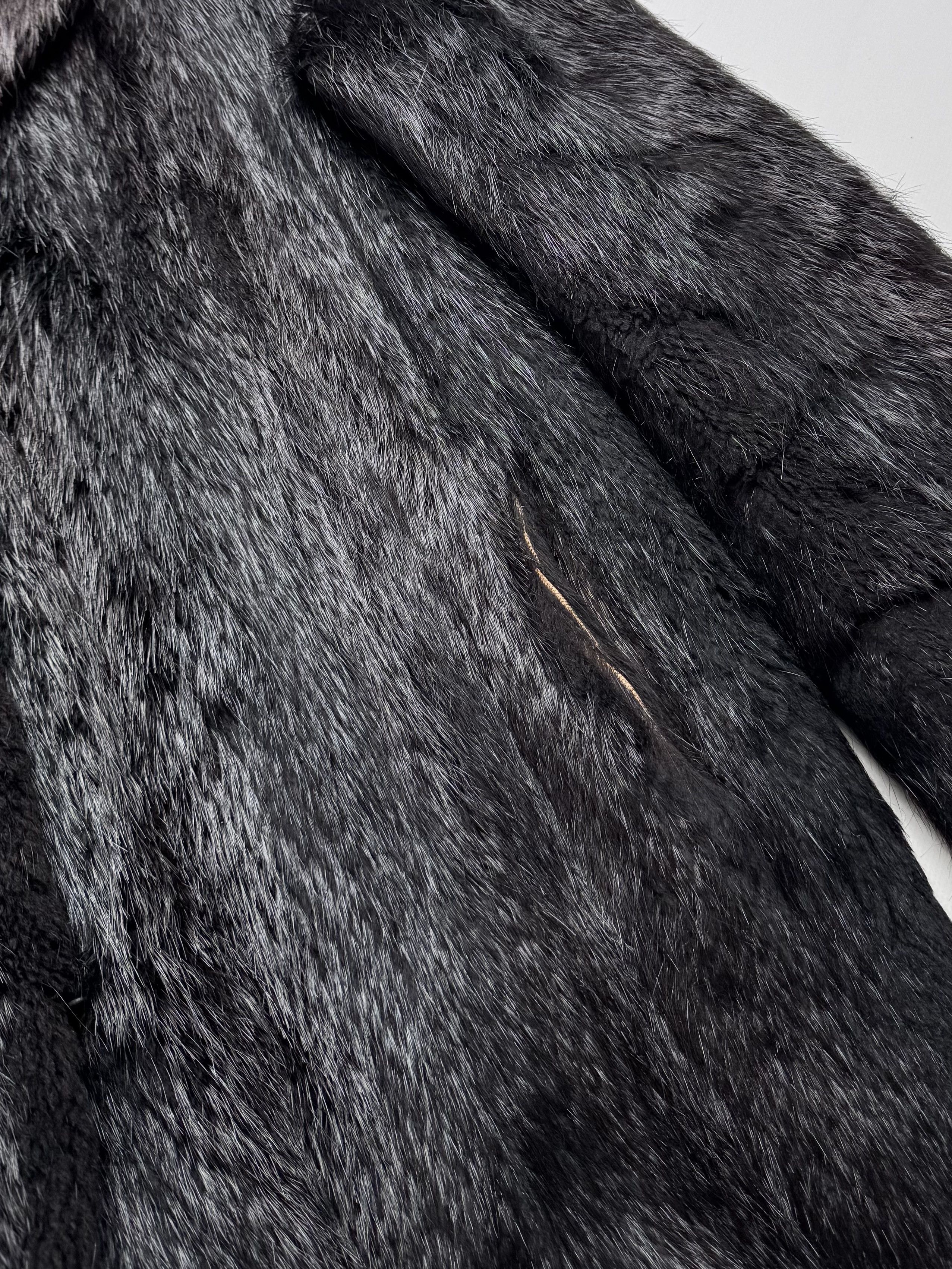 Vintage Vintage Long Real Fur Coat B8(V417)E2 Size L / US 10 / IT 46 - 6 Thumbnail