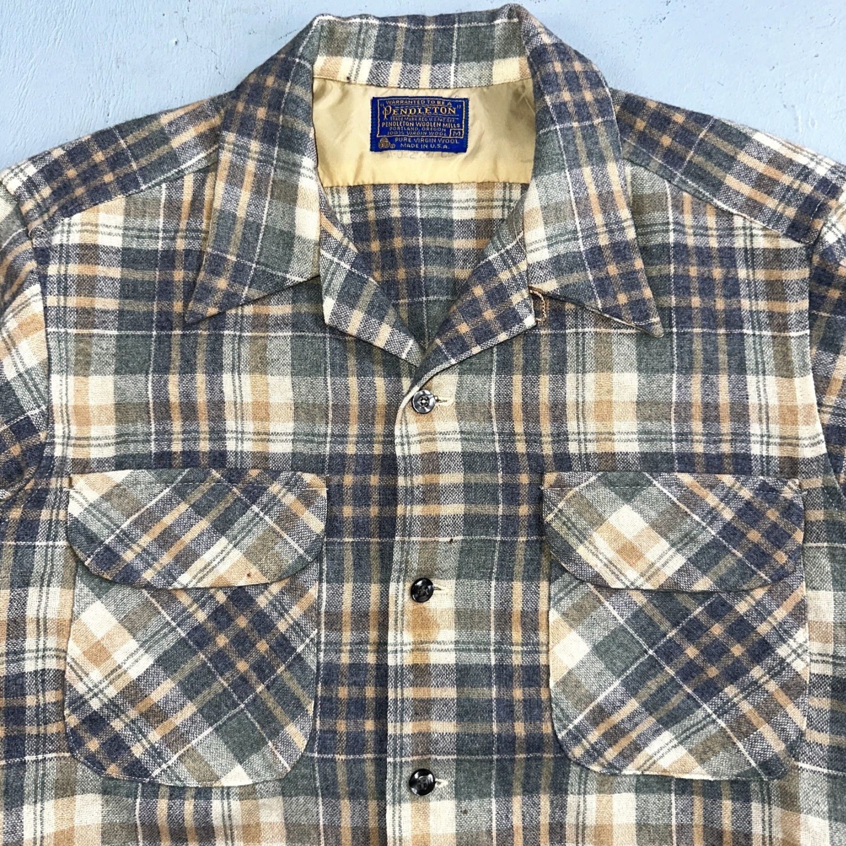 Pendleton VINTAGE Pendleton Men’s Board Shirt Flannel 100% Wool Plaid 1970s Casual Size M Grey Size US M / EU 48-50 / 2 - 2 Thumbnail
