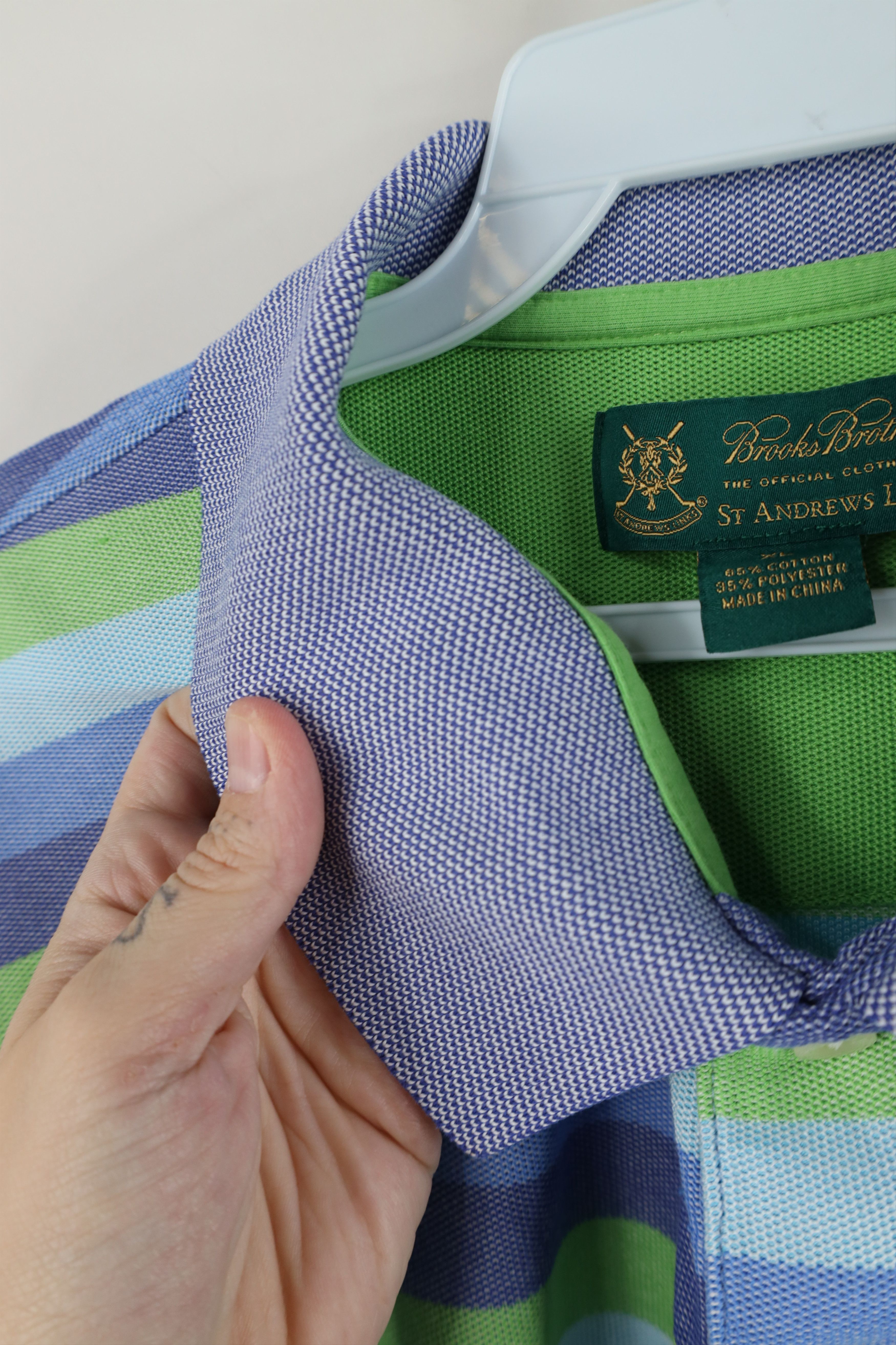 Brooks Brothers Brooks Brothers x St Andrews Links Block Golf Polo Shirt Size US XL / EU 56 / 4 - 9 Thumbnail