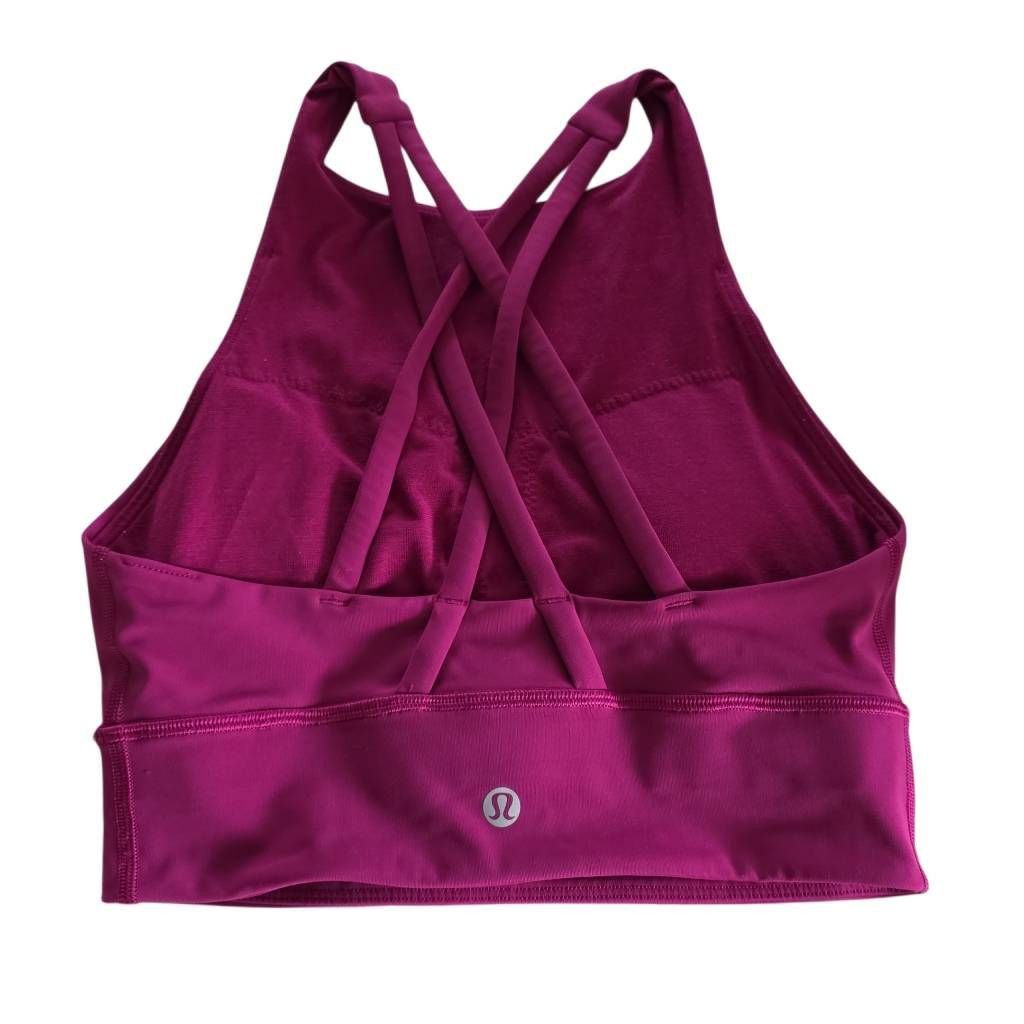 Lululemon Lululemon Women's Size 4 Fuschia High Neck Sports Bra Size S / US 4 / IT 40 - 2 Thumbnail